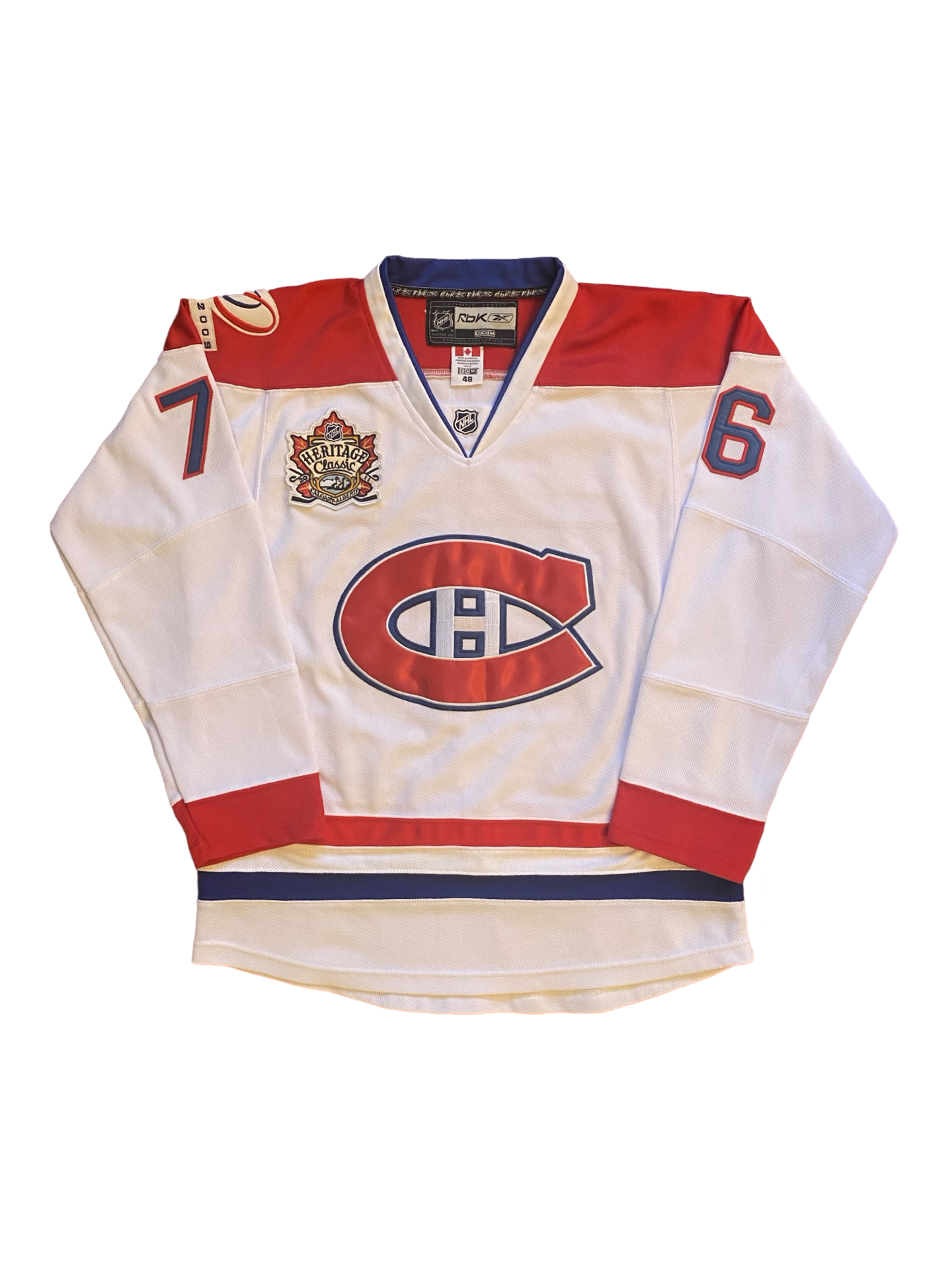 NHL PK Subban 76 Montreal Canadiens 2011 Heritage Classic Jersey Size S