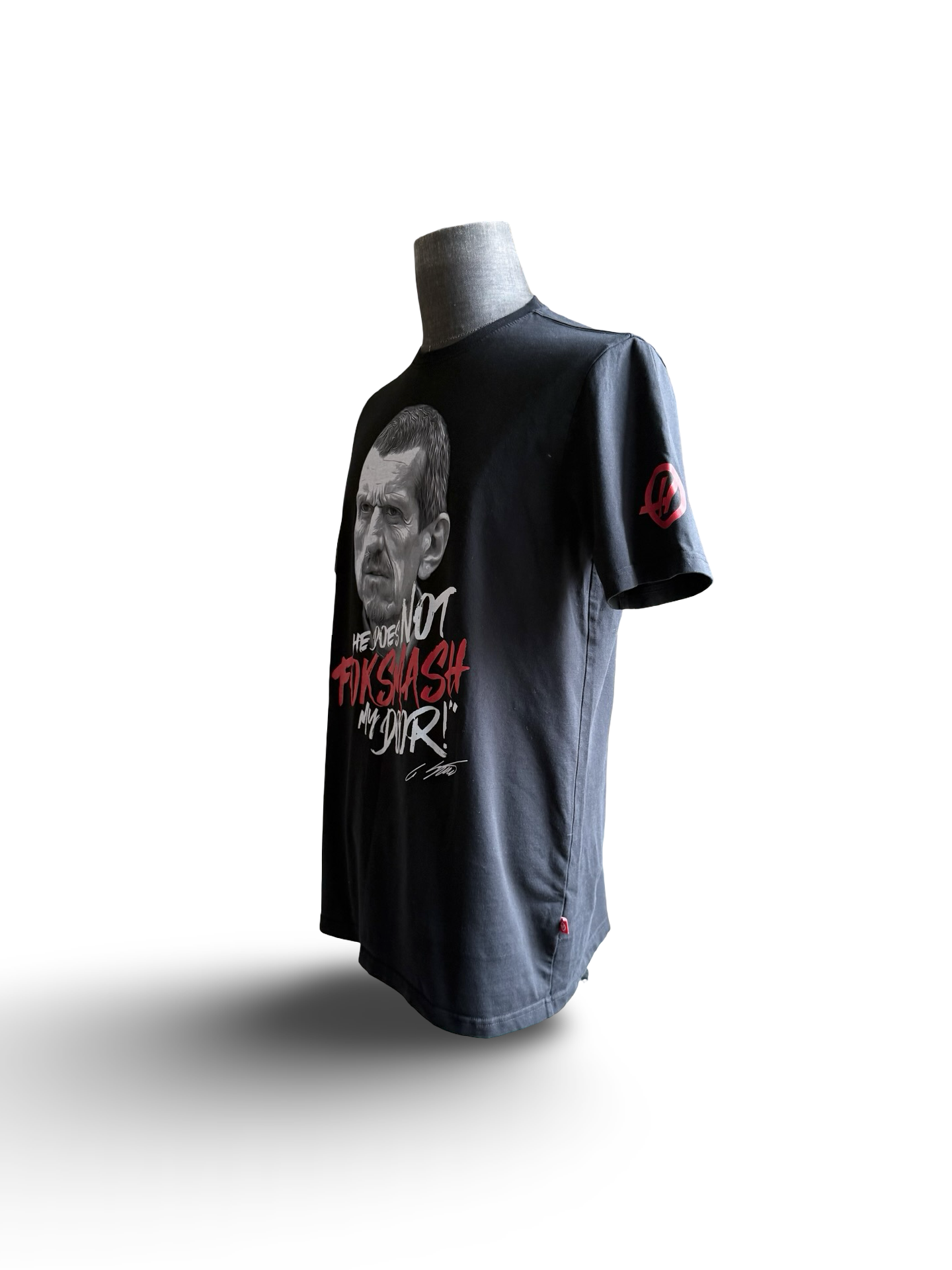 RACING F1 Guenther Steiner Team Haas Foksmash Graphic T-Shirt Size L