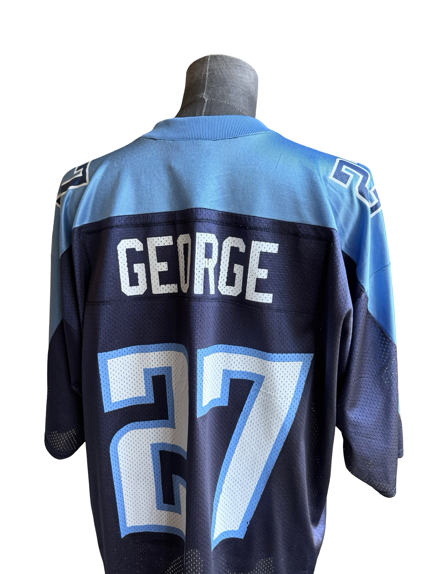 NFL Vtg Eddie George 27 Tennessee Titans Puma Football Jersey Size XL