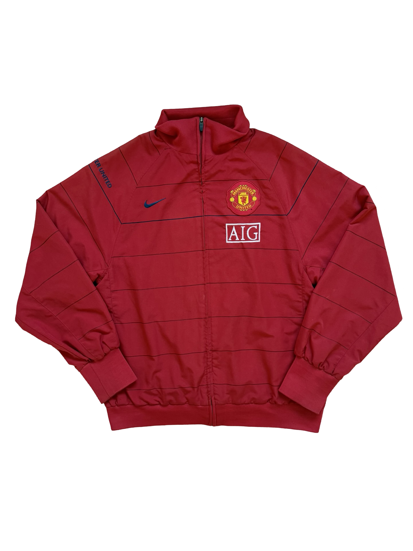 EPL Vtg Manchester United Nike 2008-09 AIG Football Track Jacket Size M