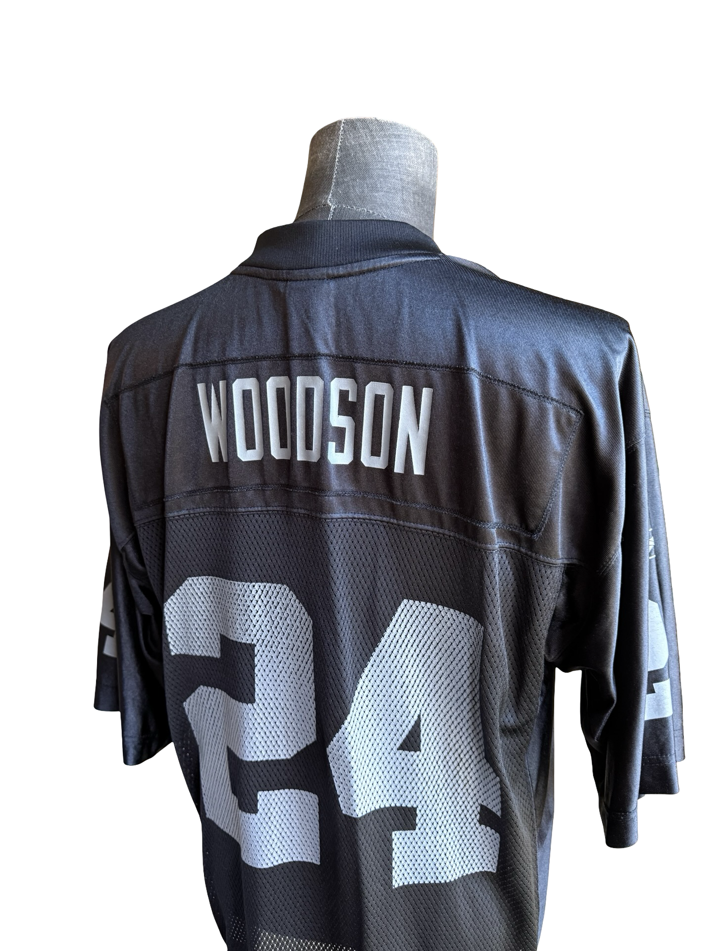 NFL Vtg Charles Woodson 24 Oakland Raiders Reebok Football Jersey Size M