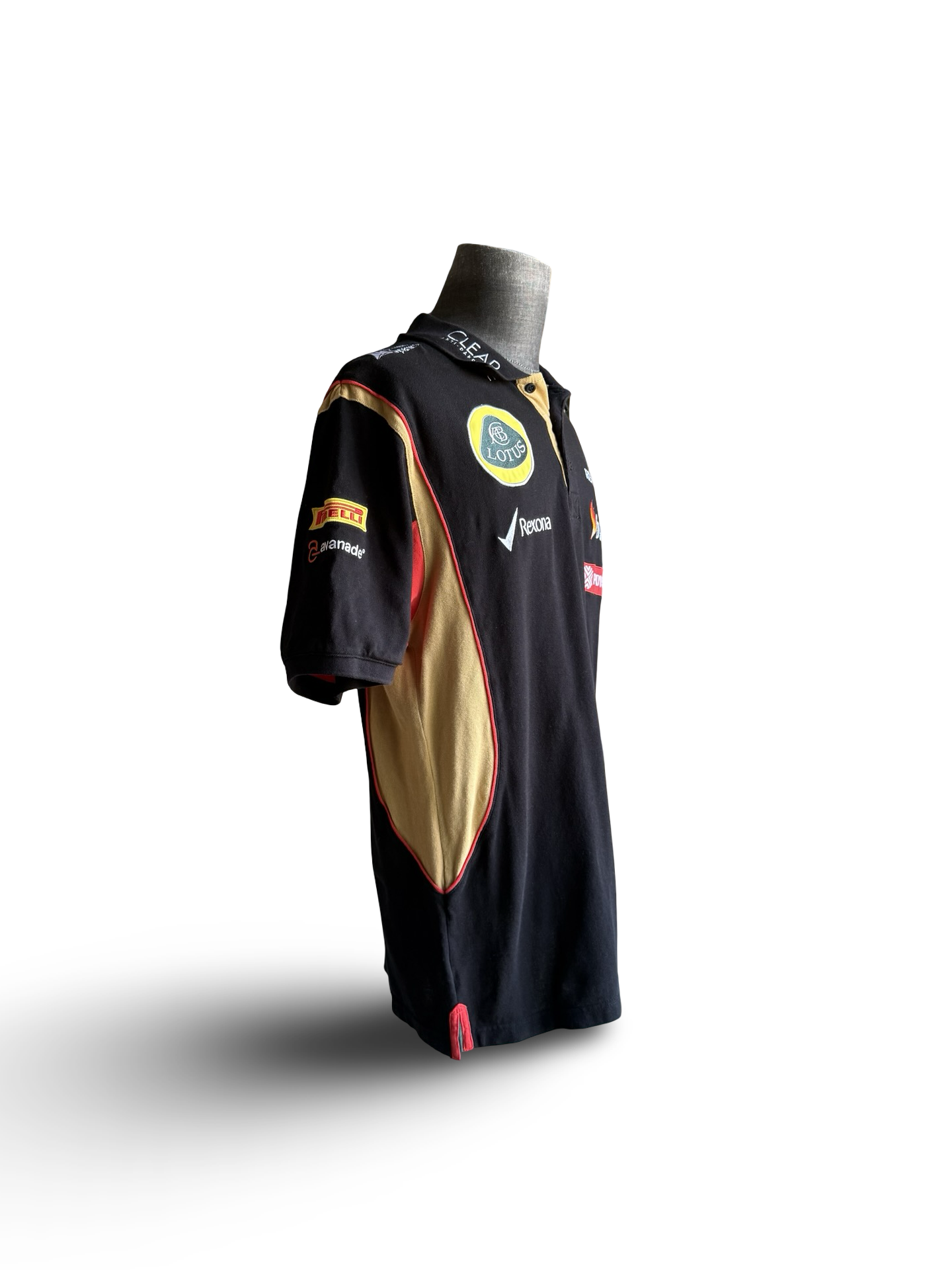 RACING F1 Vtg Lotus Renault Racing Team Polo Shirt Size 2XL