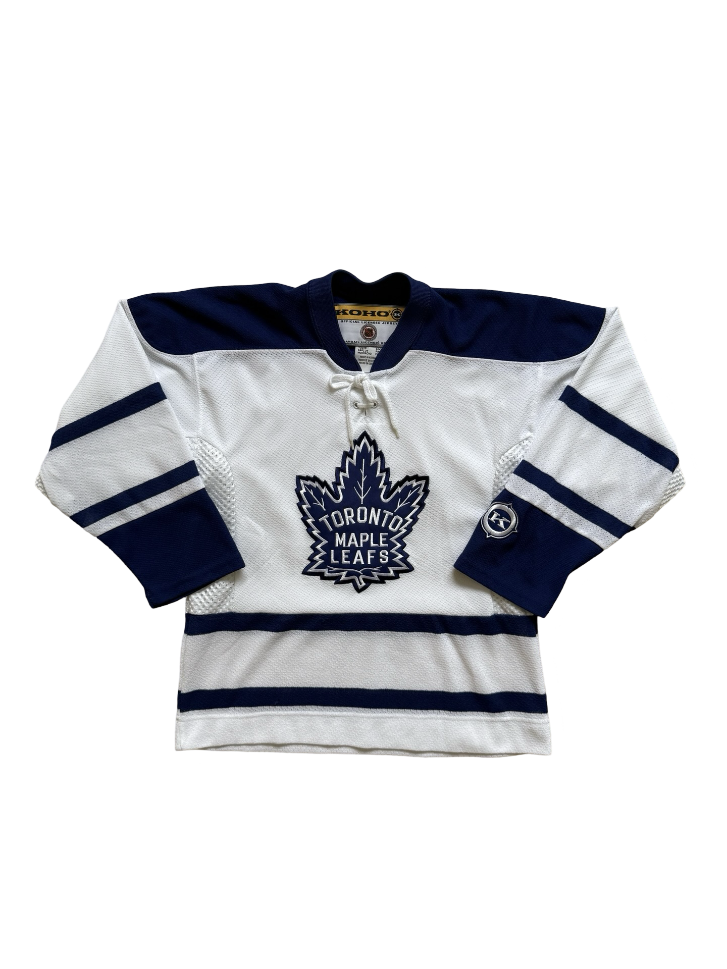 NHL Vtg 90’s Toronto Maple Leafs Koho Air Knit Jersey Size Youth S/M