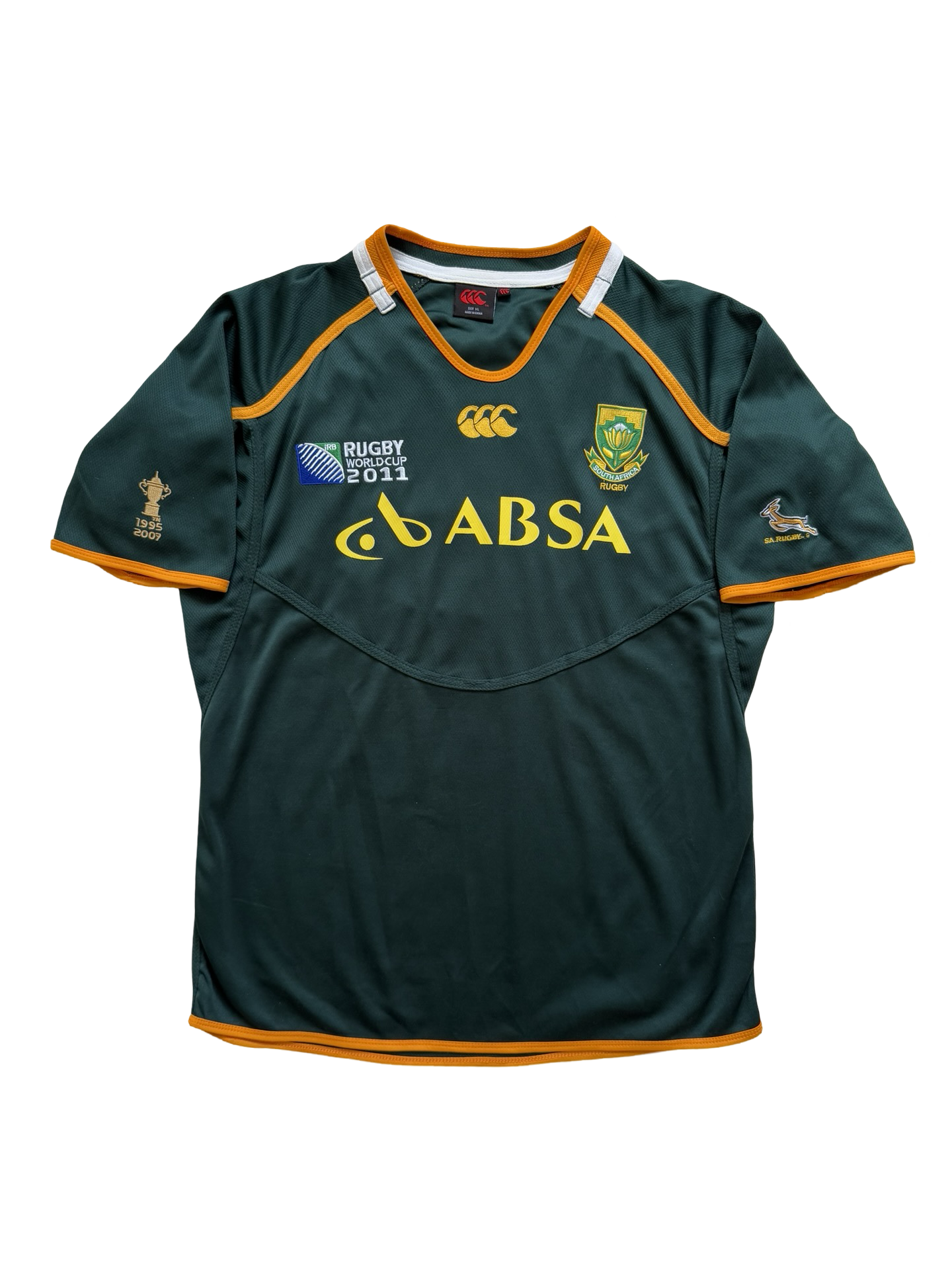 Rugby Union Vtg South Africa National Team 2011 World Cup Canterbury Rugby Jersey Size XL