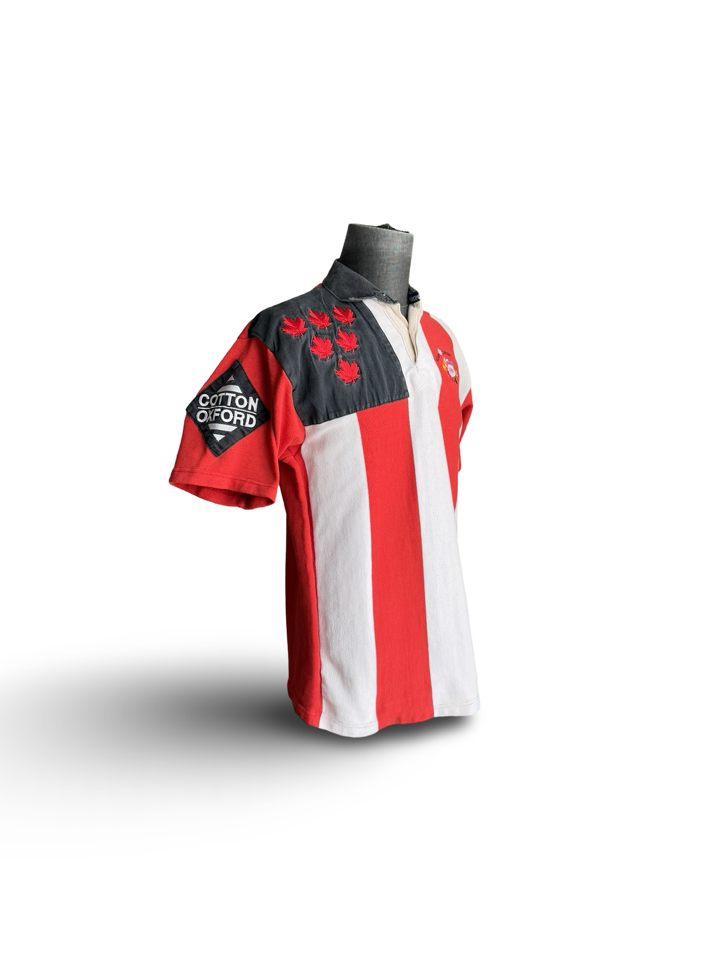 Rugby Union Vtg Rare Gareth Rees 10 Canada National Team 90’s Cotton Oxford Rugby Jersey Size XL