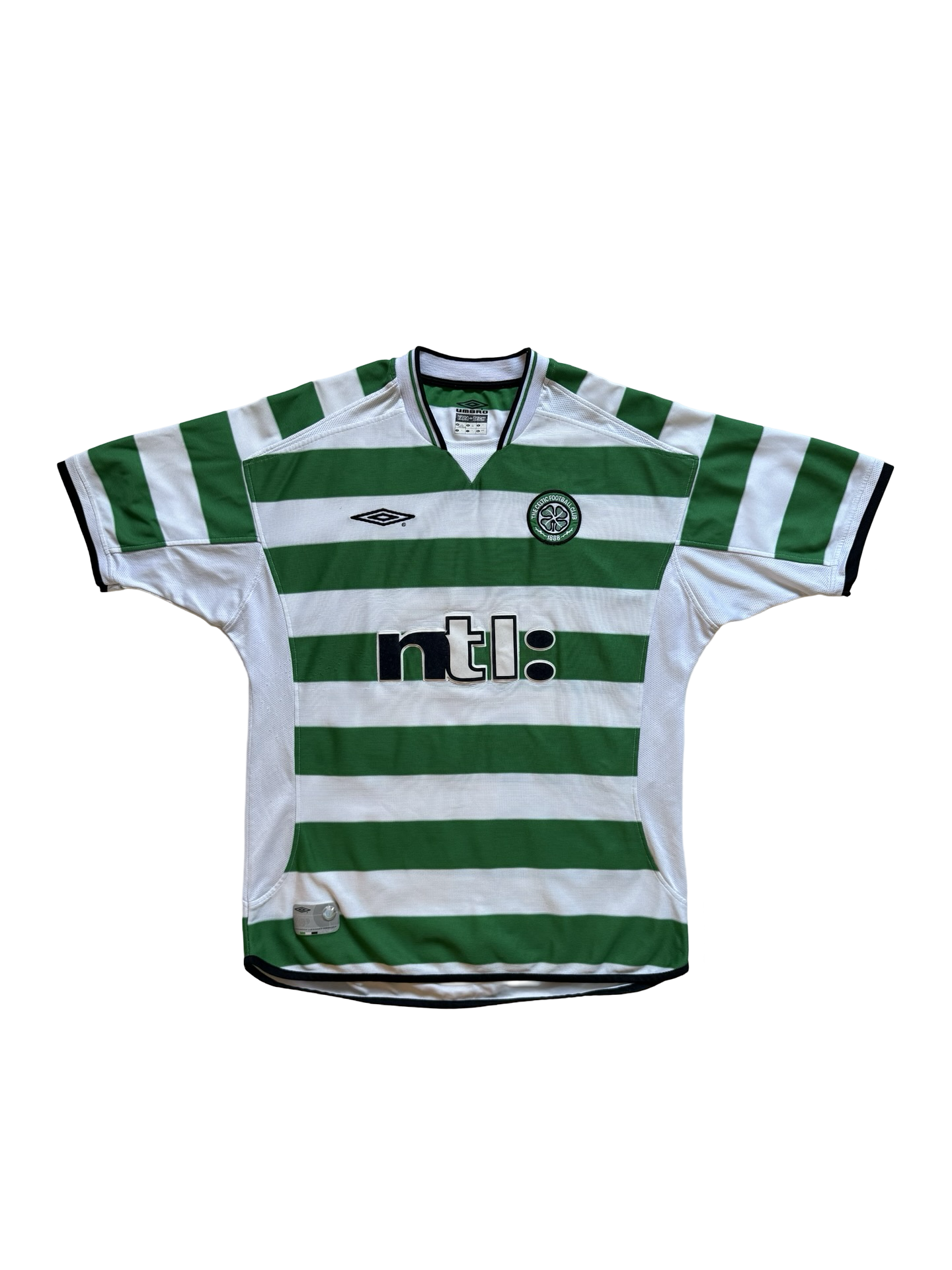 Soccer Vtg SPL Celtic FC 2001-03 Umbro Football Home Jersey Size L