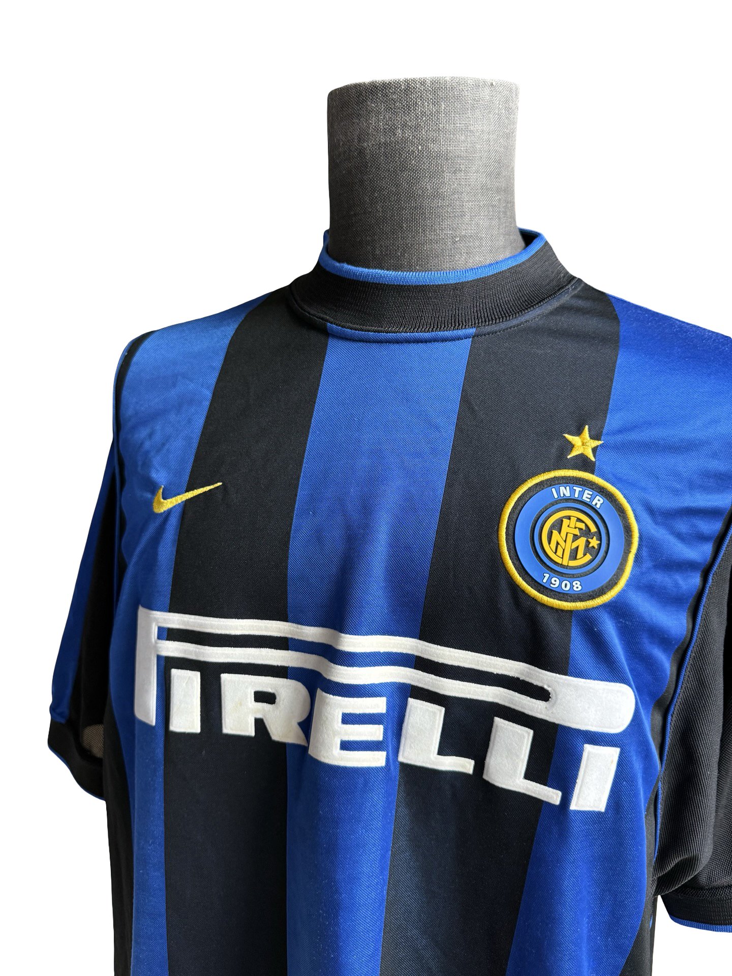 Soccer Vtg Inter Milan 1999/00 Nike Pirelli Football Home Jersey Size L