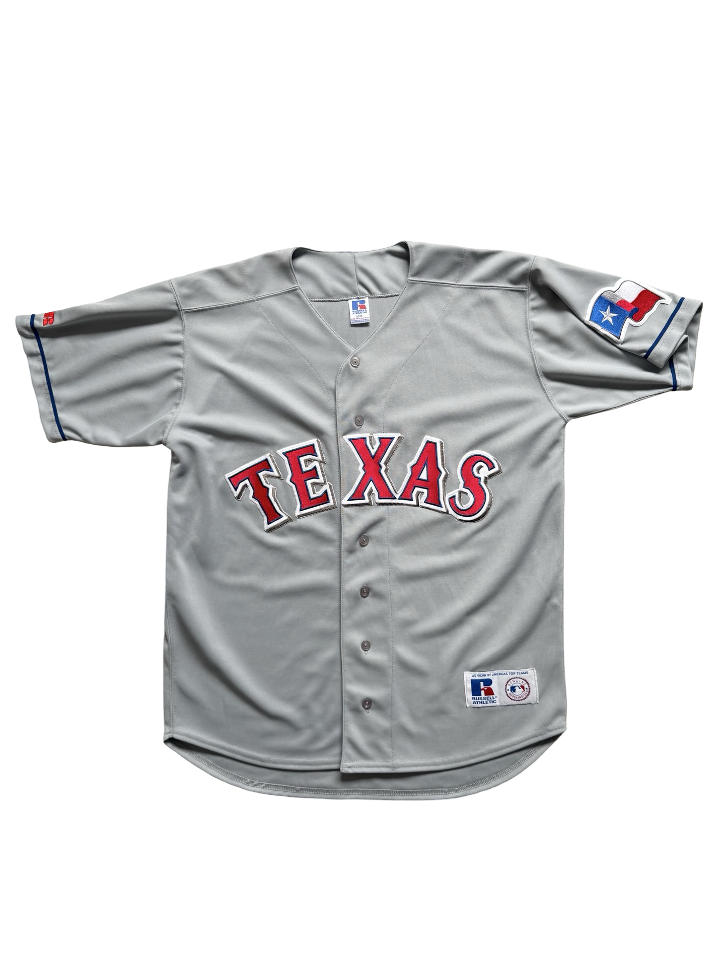 MLB Vtg Texas Rangers Russell Athletic MIC Baseball Jersey Size M