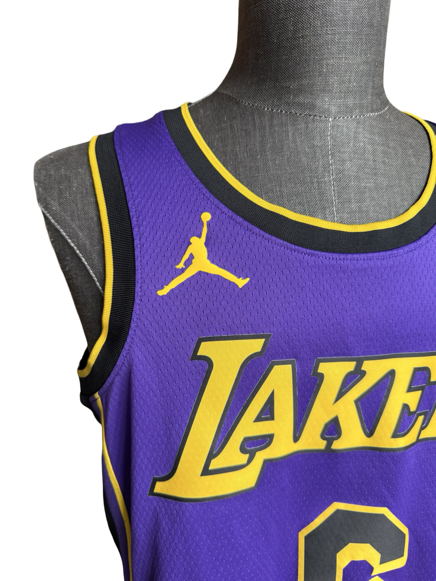 NBA LeBron James 6 LA Lakers Air Jordan Swingman Statement Edition Jersey Size M