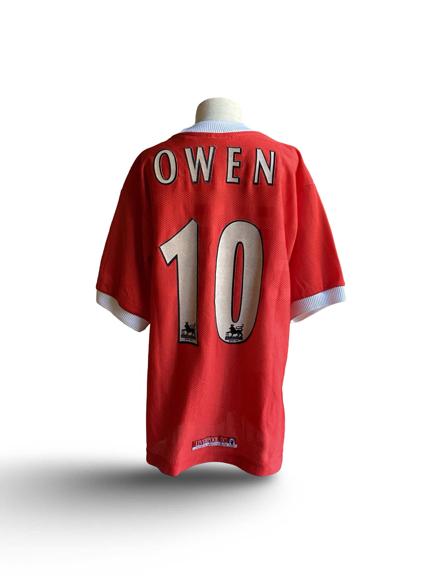 EPL Vtg Michael Owen 10 Liverpool FC 1999-00 Reebok Football Home Jersey            Size Youth L