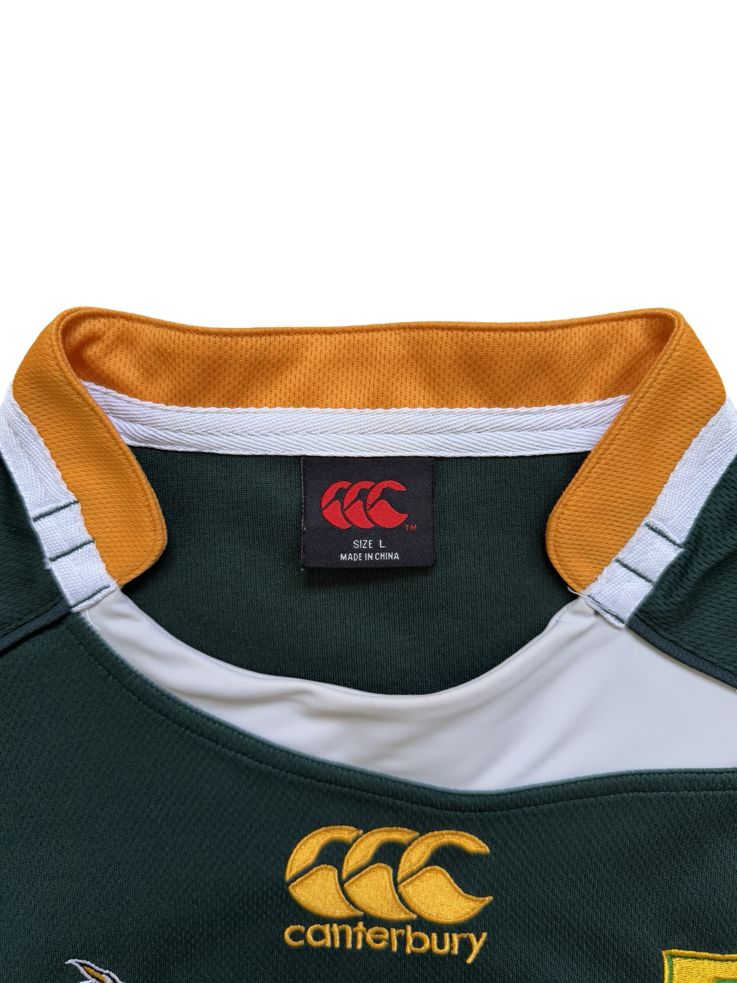 Rugby Union Vtg South Africa National Team 2009-10 Canterbury Rugby Jersey Size L