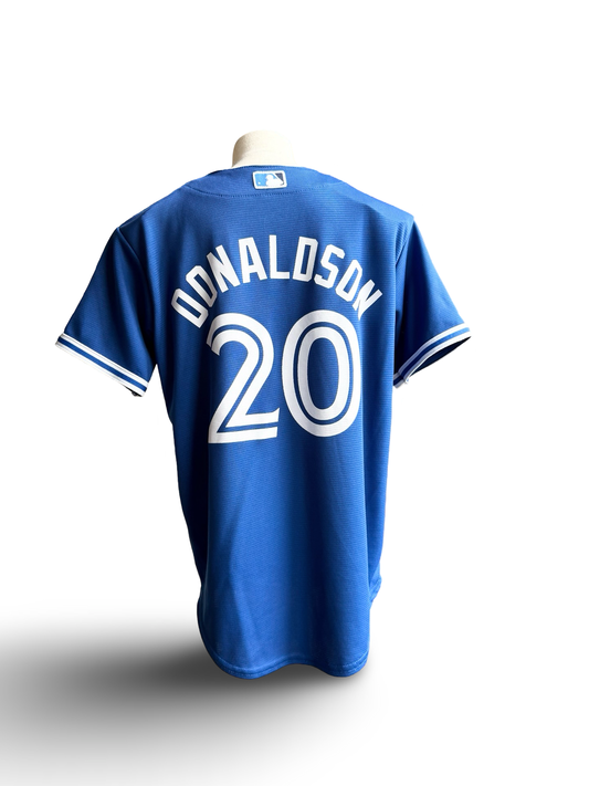 YOUTH MLB Josh Donaldson 20 Toronto Blue Jays Majestic Cool Base Baseball Jersey Size Youth M