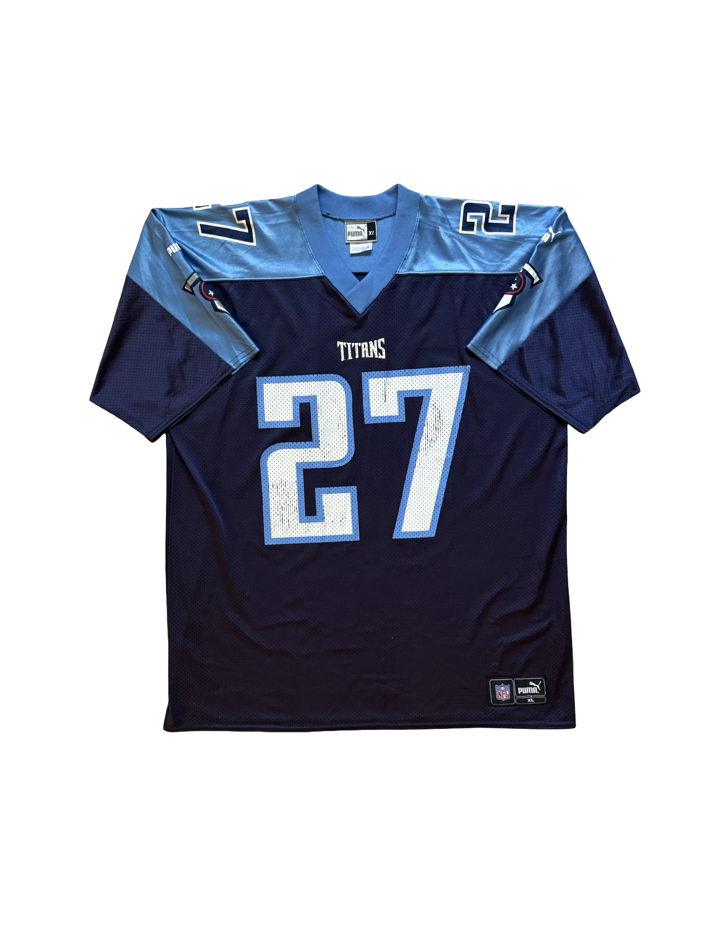 NFL Vtg Eddie George 27 Tennessee Titans Puma Football Jersey Size XL