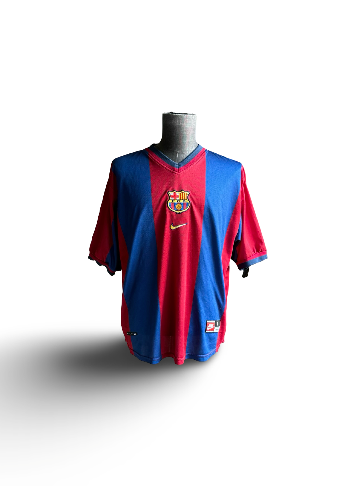 Soccer Vtg FC Barcelona 1998/99 Nike Football Home Jersey Size L