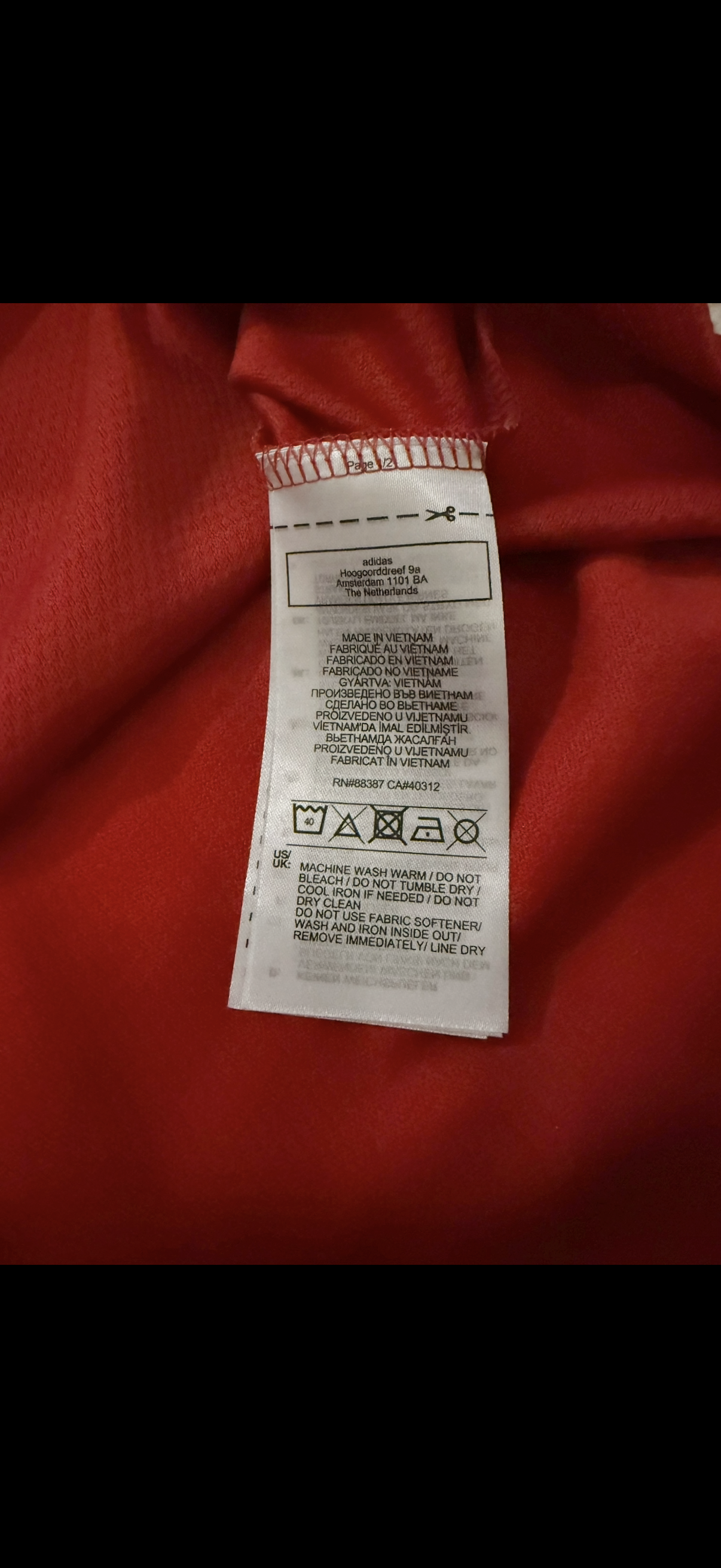 EPL Manchester United Adidas 2021-22 Football Home Jersey Size 2XL