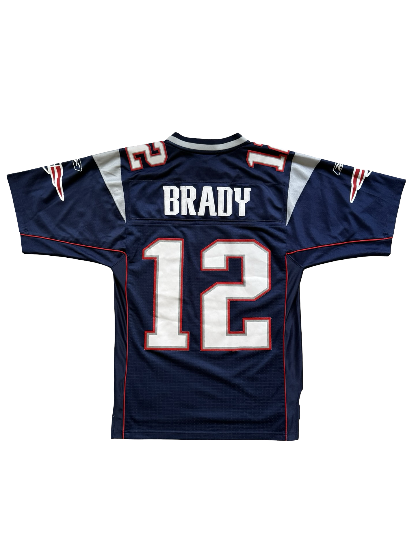 NFL Tom Brady 12 New England Patriots On Field Reebok Football Stitched Jersey Size S