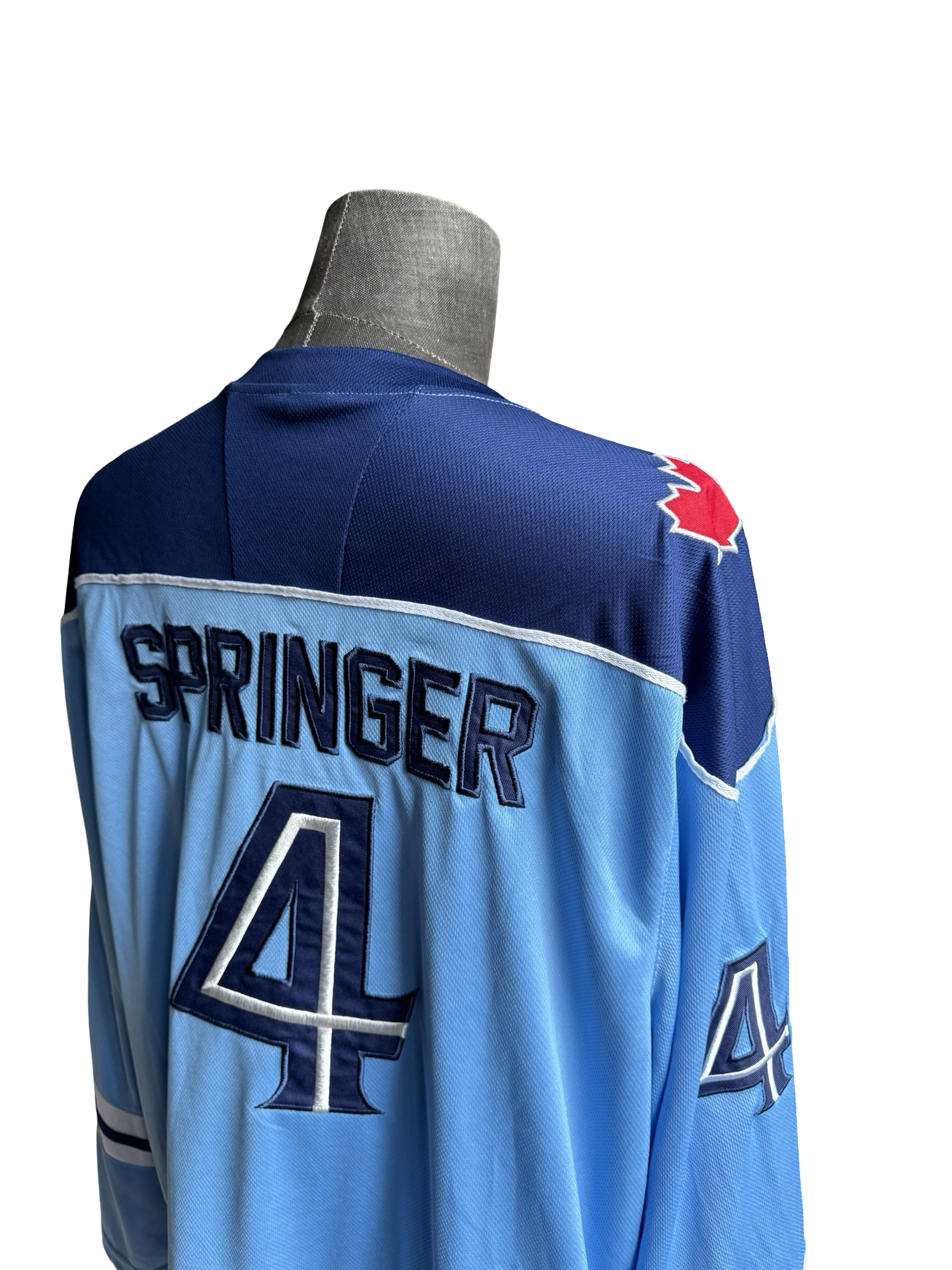MLB SGA George Springer 4 Toronto Blue Jays Hockey Style Baseball Jersey Size XL