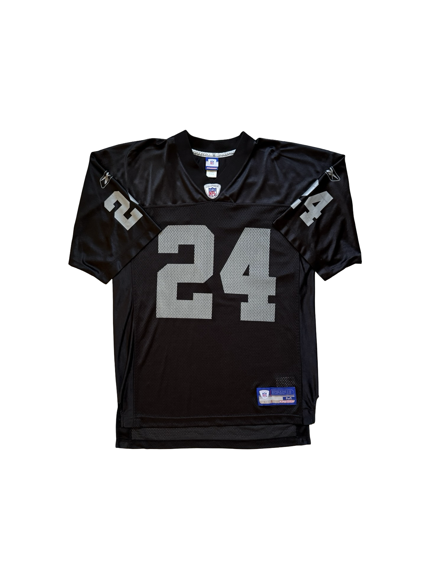 NFL Vtg Charles Woodson 24 Oakland Raiders Reebok Football Jersey Size M