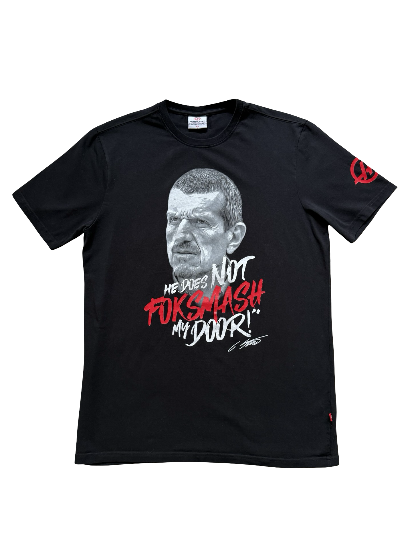 RACING F1 Guenther Steiner Team Haas Foksmash Graphic T-Shirt Size L