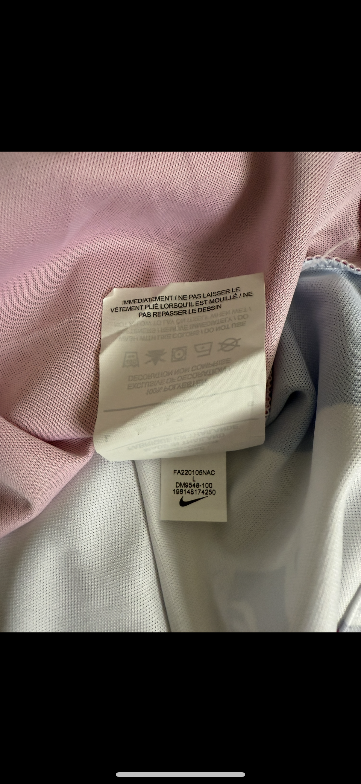 Soccer France 2022/23 Nike Training Football Jersey NWT Size L