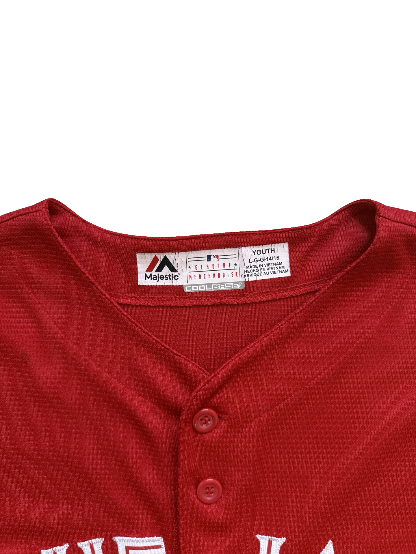 YOUTH MLB Josh Donaldson 20 Toronto Blue Jays Majestic Cool Base Canada Day Baseball Jersey Size Youth L