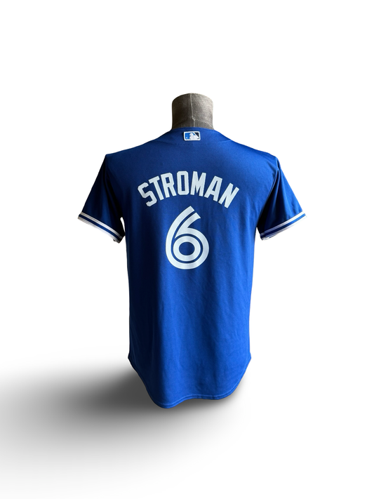 YOUTH MLB Marcus Stroman 6 Toronto Blue Jays Majestic Baseball Jersey Size Youth L