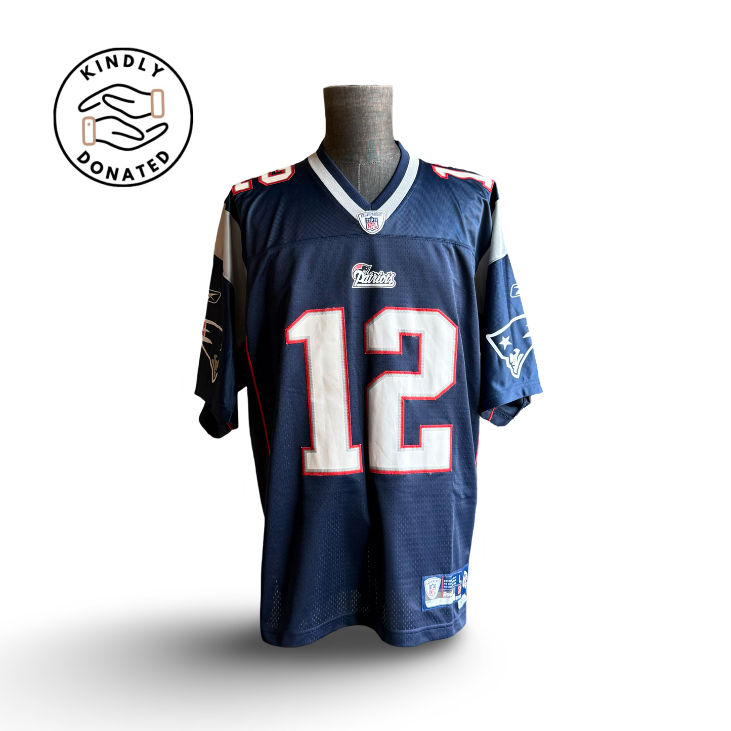 NFL Vtg 2000’s Tom Brady 12 New England Patriots Jersey Size L