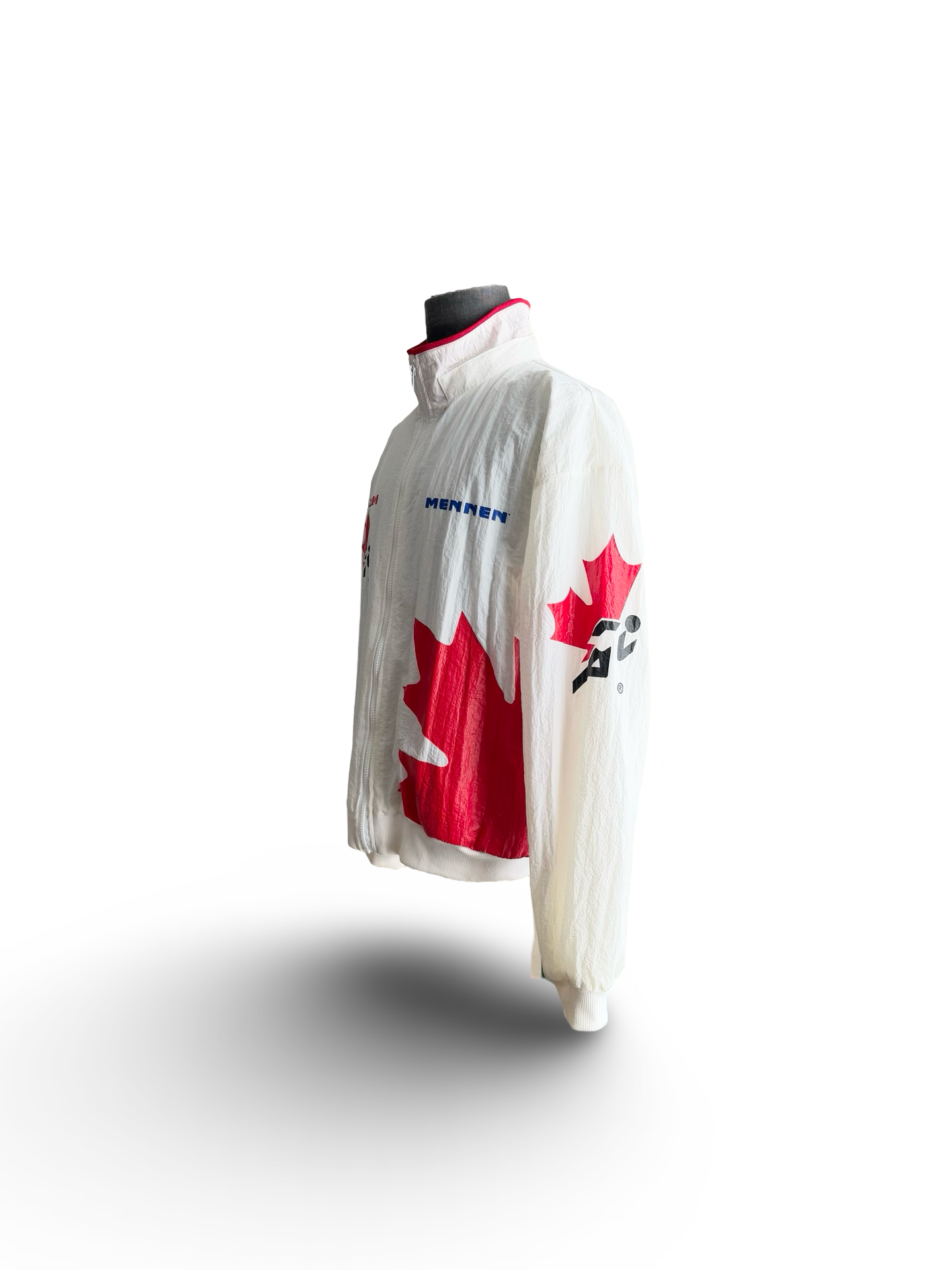 Team Canada Vtg 90’s Athletes Canada Track & Field Sponsored By Mennen Windbreaker Jacket Size XL