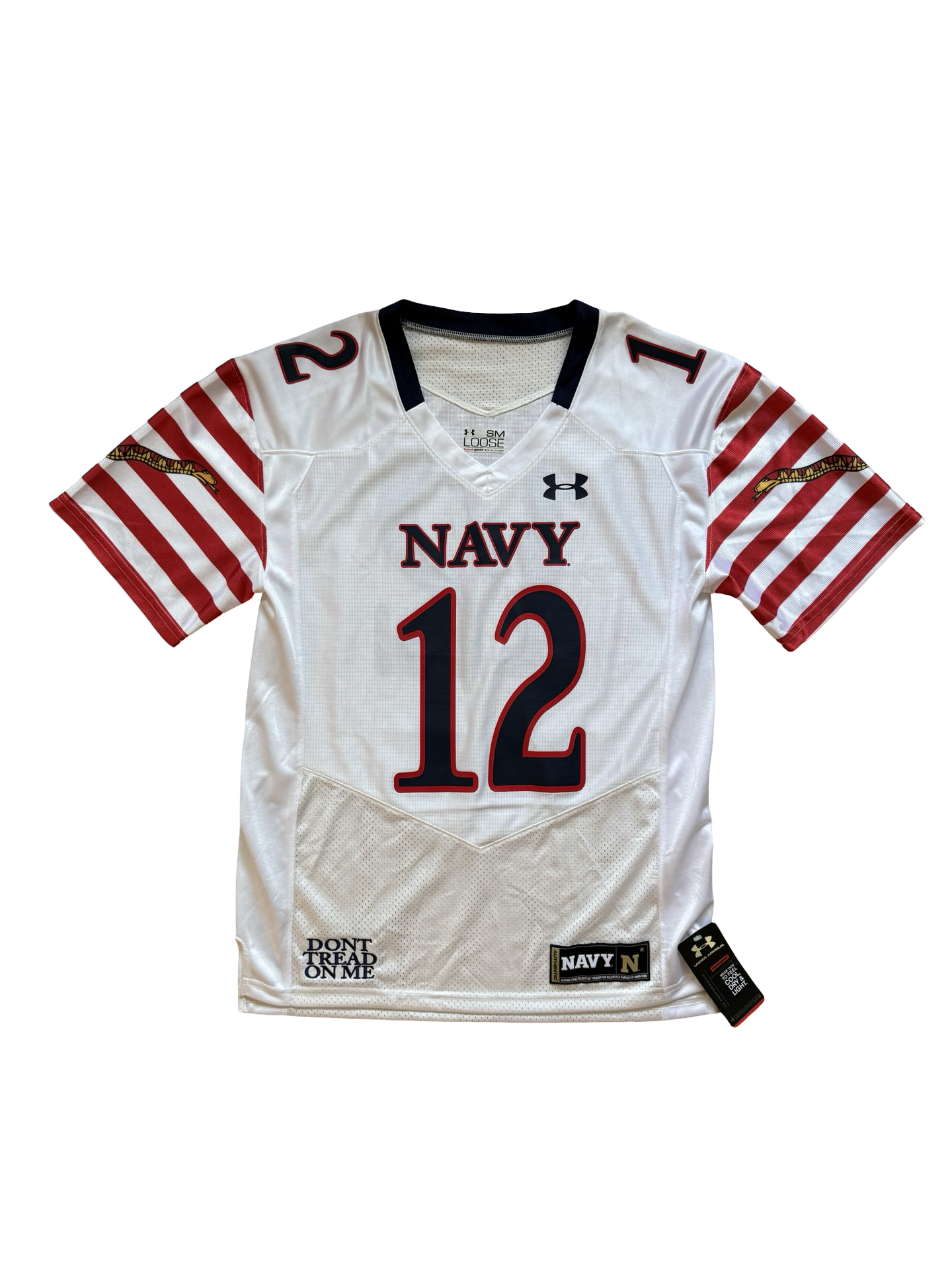NCAA Navy Midshipmen #12 (Roger Staubach) Under Armour football Jersey NWT Size S