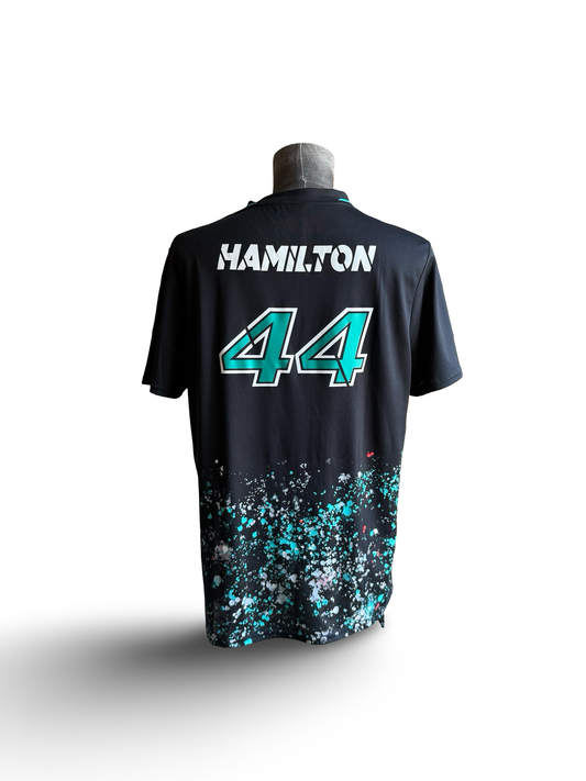 RACING F1 Lewis Hamilton 44 Mercedes AMG Petronas Team T-Shirt Size L
