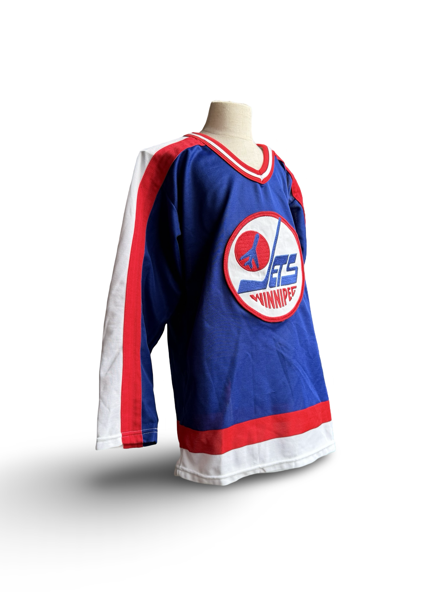 YOUTH NHL Vtg 90’s Winnipeg Jets CCM Maska Hockey Jersey Size Youth L/XL