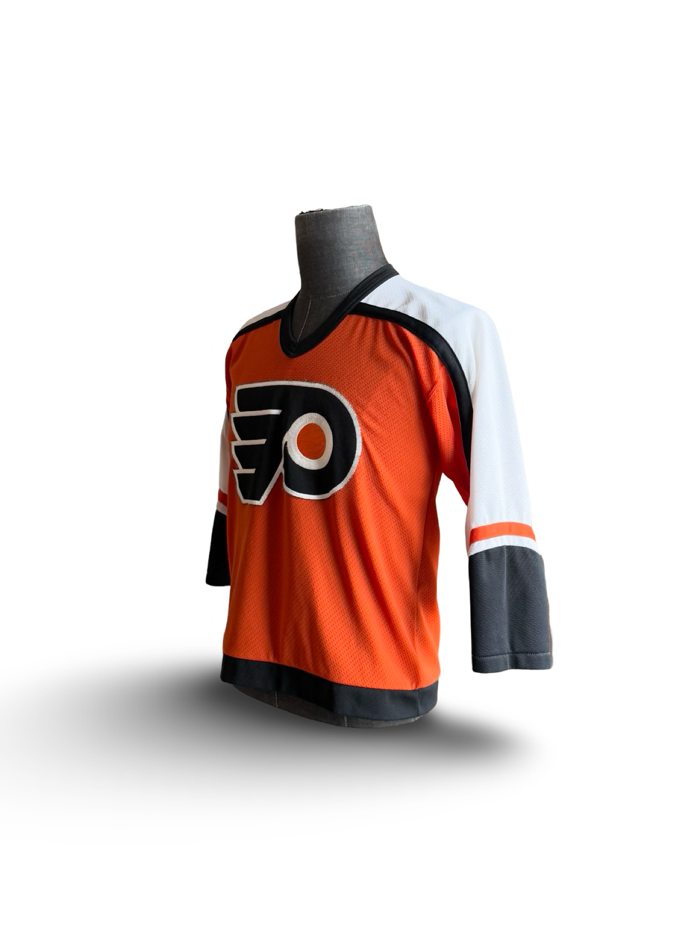 NHL Vtg Philadelphia Flyers CCM Air Knit Jersey Size Youth L/XL