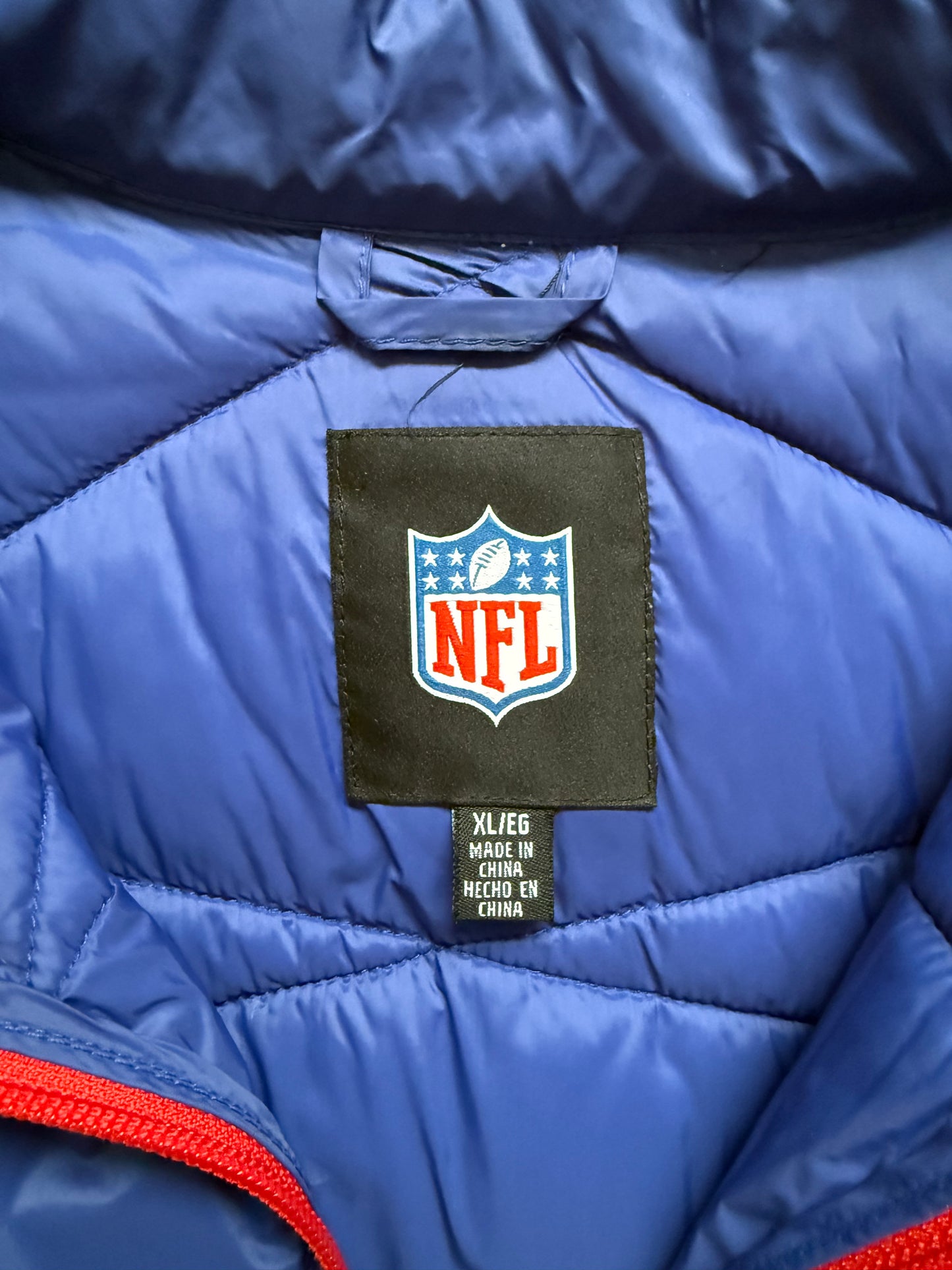 NFL Buffalo Bills Puffer Jacket Coat Full Zip Size XL