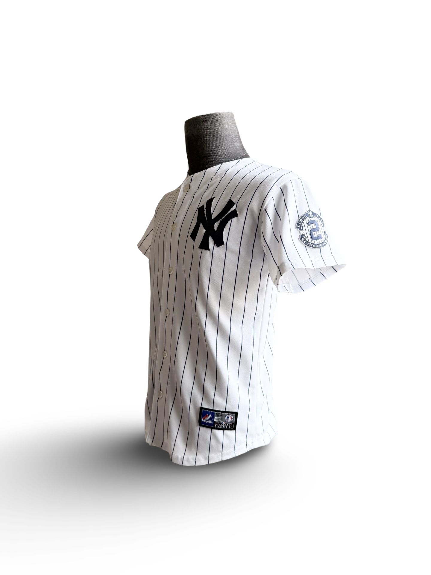YOUTH MLB Derek Jeter 2 New York Yankees Majestic Baseball Jersey Size Youth L