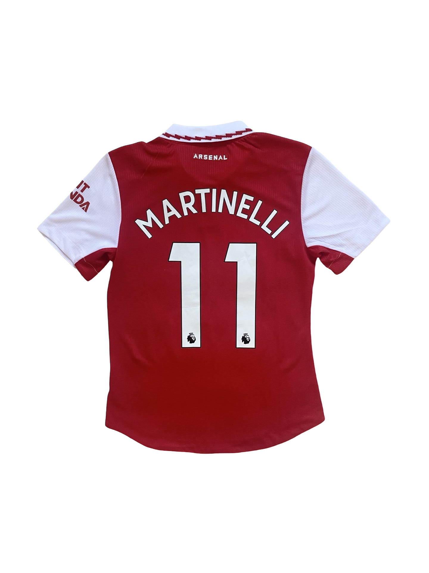 EPL Gabriel Martinelli 11 Arsenal FC 2022-23 Adidas Football Home Jersey Size Women’s S