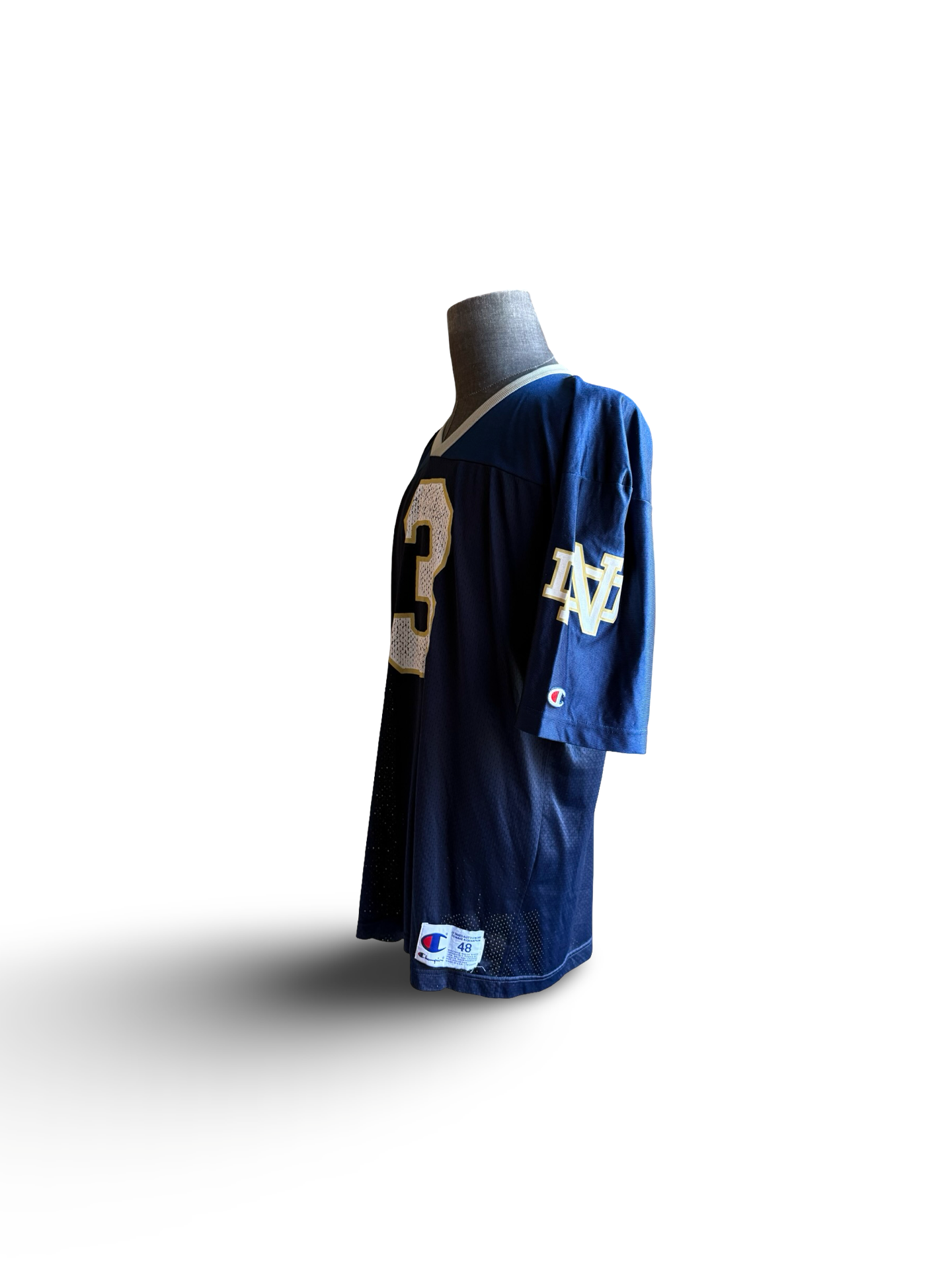 NCAA Vtg Joe Montana 3 Notre Dame 90’s Champion Football Jersey Size XL