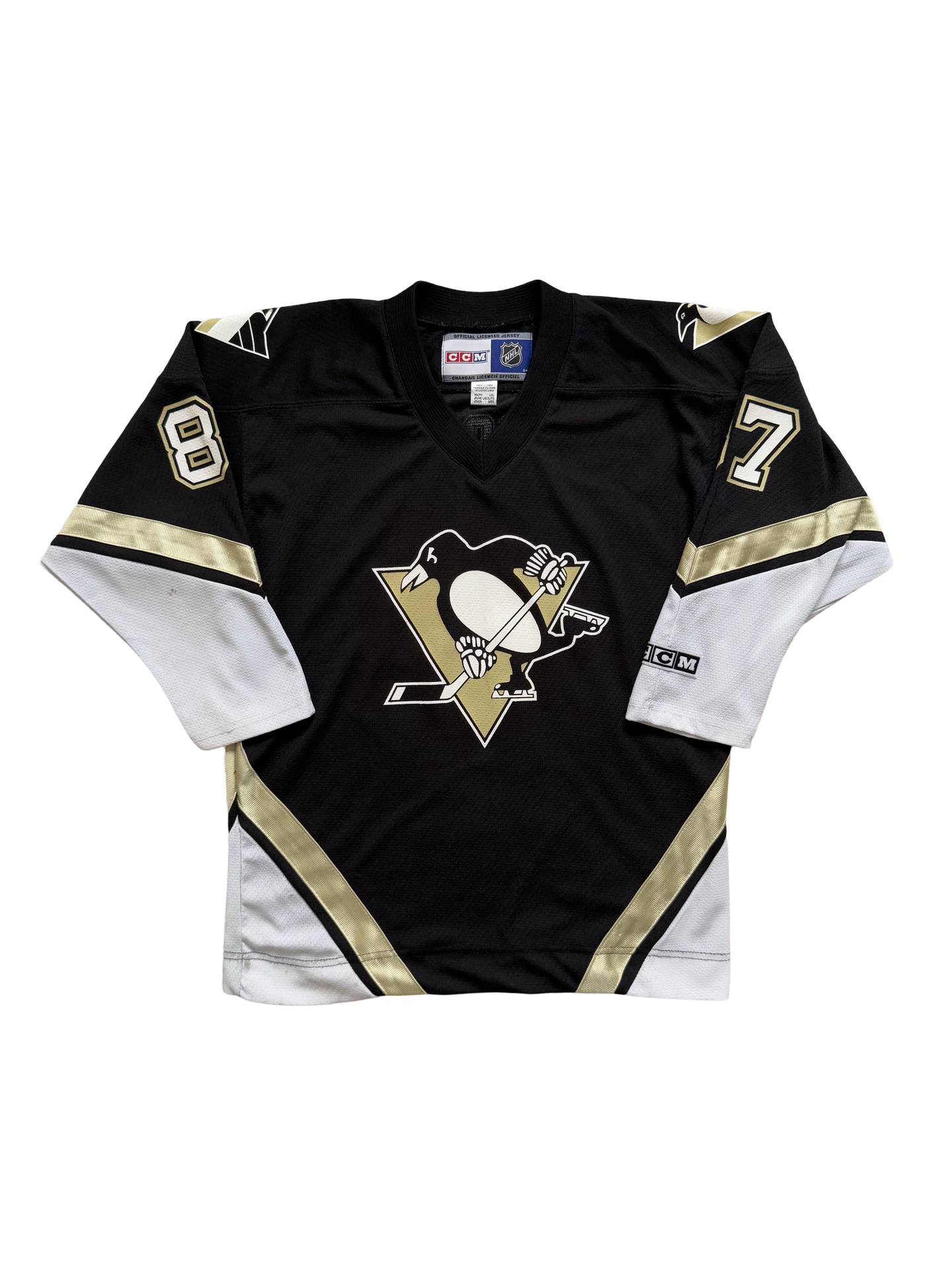 NHL Sidney Crosby 87 CCM Pittsburgh Penguins Jersey Size Youth L/XL