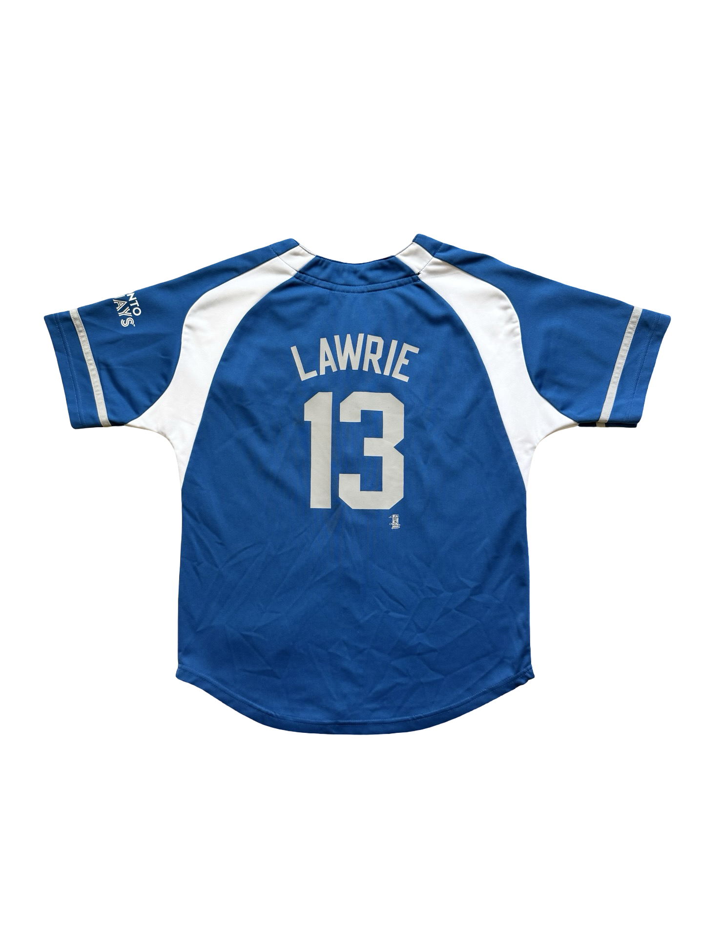 YOUTH MLB Brett Lawrie 13 Toronto Blue Jays Adidas Retro Baseball Jersey Size Youth M
