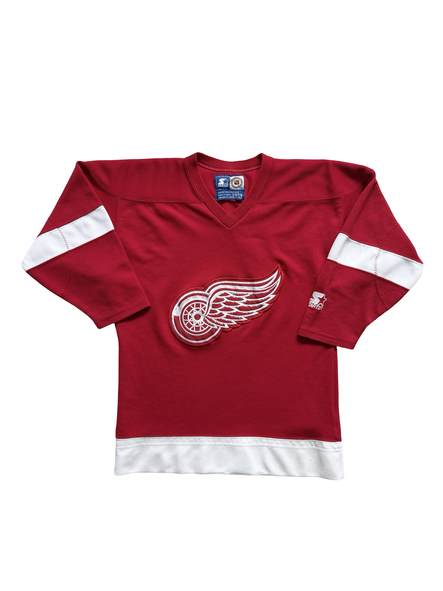 YOUTH NHL Vtg Detroit Red Wings Starter Hockey Jersey Size Youth S/M