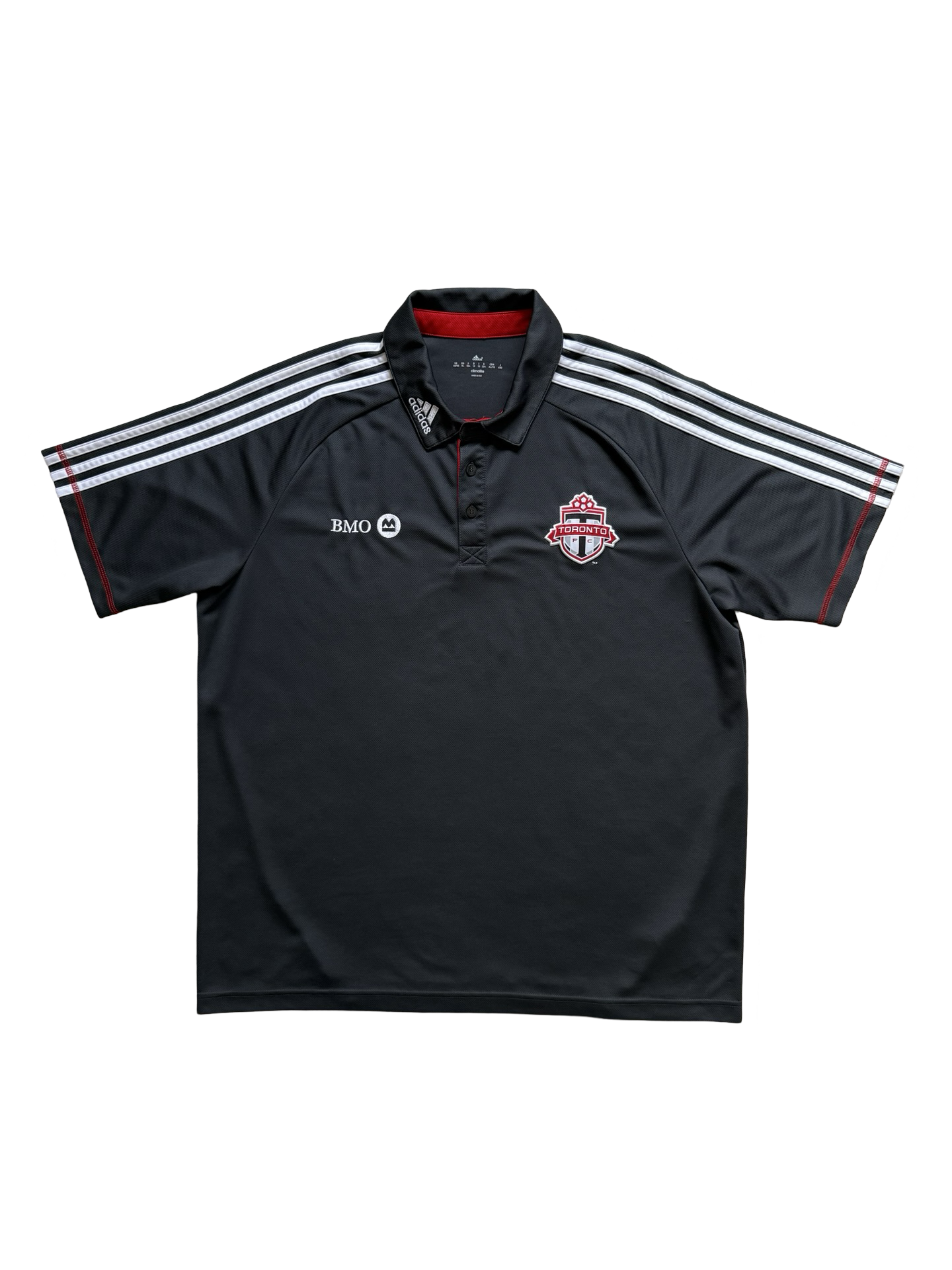 Soccer MLS 2X Toronto FC Adidas Climalite Dark Grey & Red Golf Polo Shirts Both Size XL