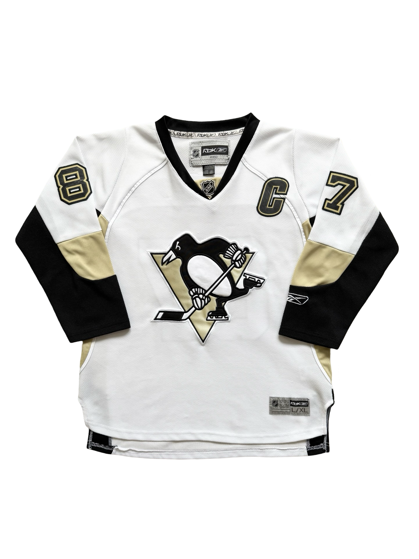 YOUTH NHL Sidney Crosby 87 Pittsburgh Penguins Reebok Jersey Size Youth L/XL