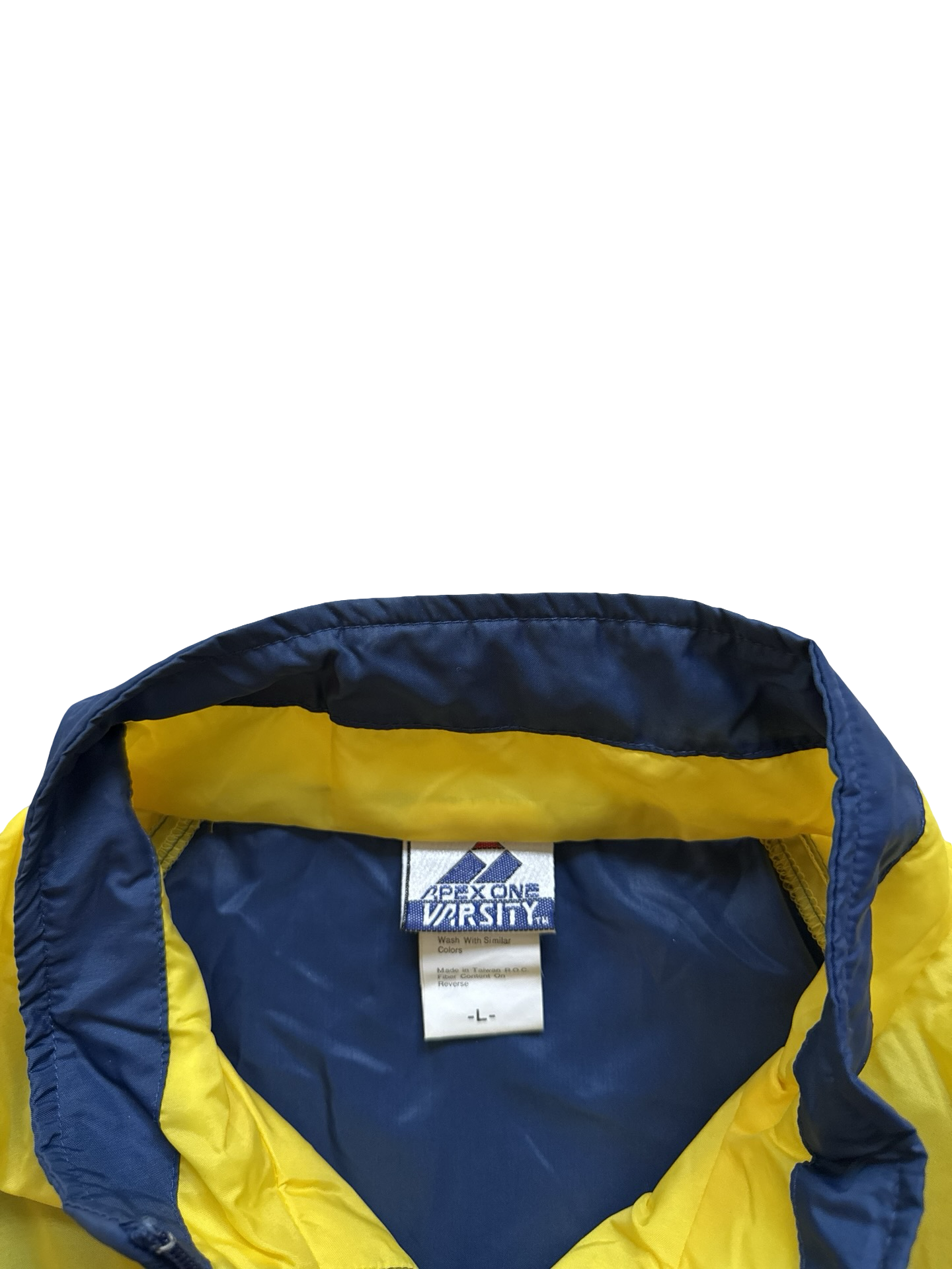 NCAA Vtg Notre Dame Apex One Varsity Windbreaker Half Zip Front Pocket Size L