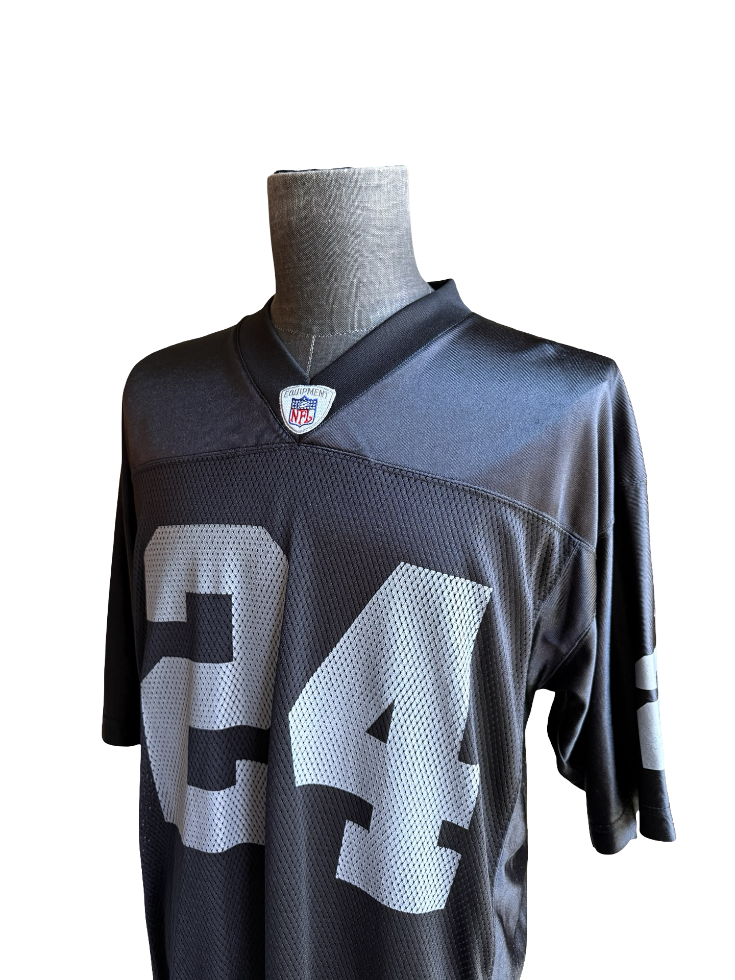 NFL Vtg Charles Woodson 24 Oakland Raiders Reebok Football Jersey Size M