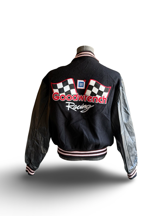 RACING Vtg 90’s Goodwrench GM Choko Motorsports Varsity Leather Sleeves Jacket Size M