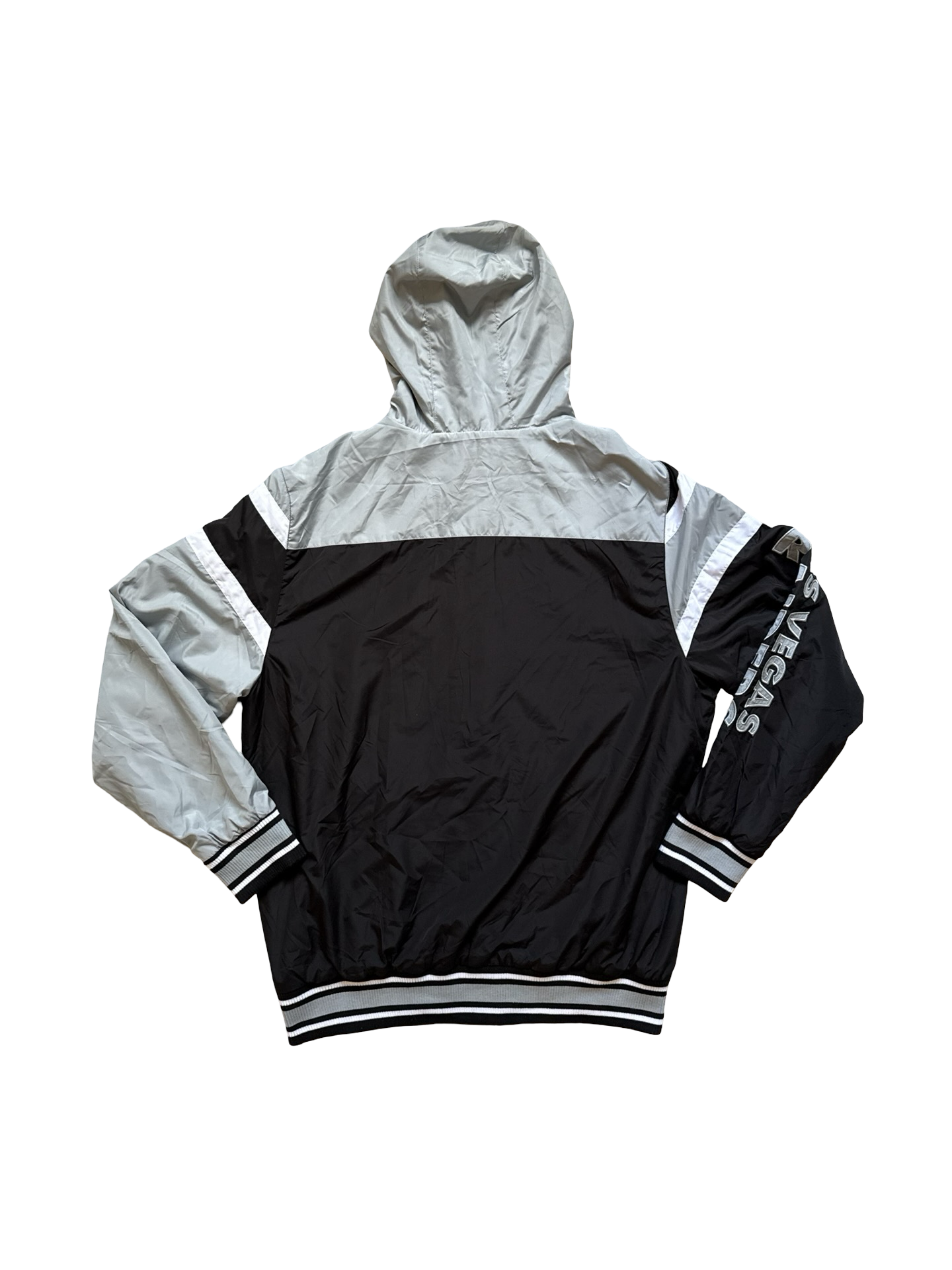 NFL Las Vegas Raiders G-III By Carl Banks Reversible Hooded Football Full Zip Jacket Size L