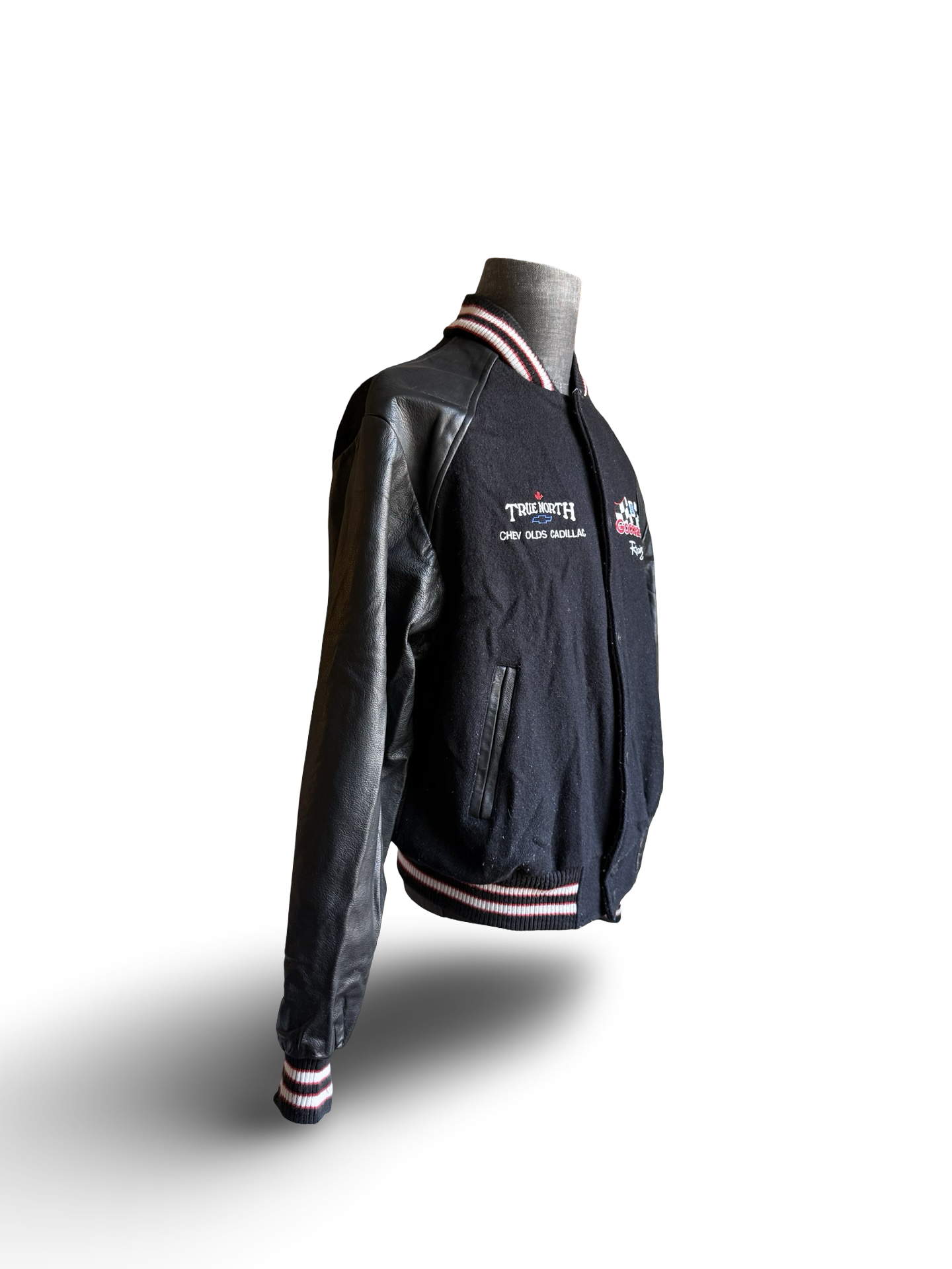 RACING Vtg 90’s Goodwrench GM Choko Motorsports Varsity Leather Sleeves Jacket Size M