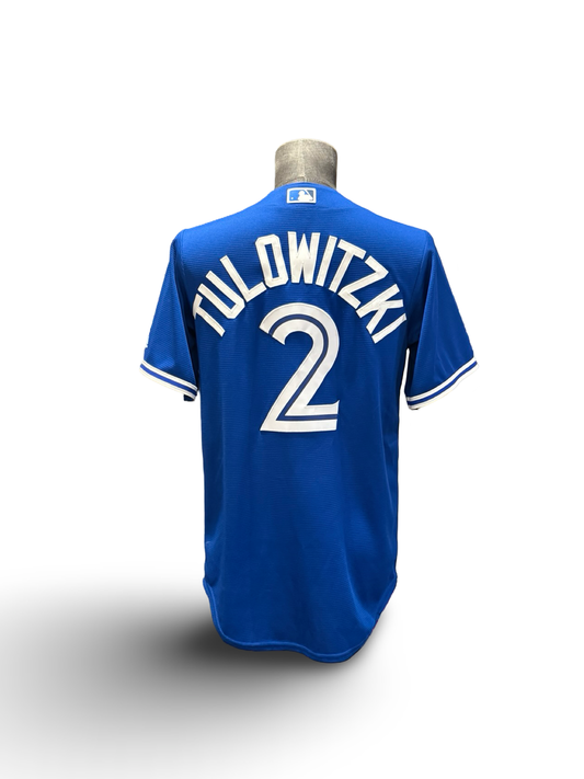 MLB Troy Tulowitzki 2 Toronto Blue Jays Majestic Cool Base Baseball Jersey Size S