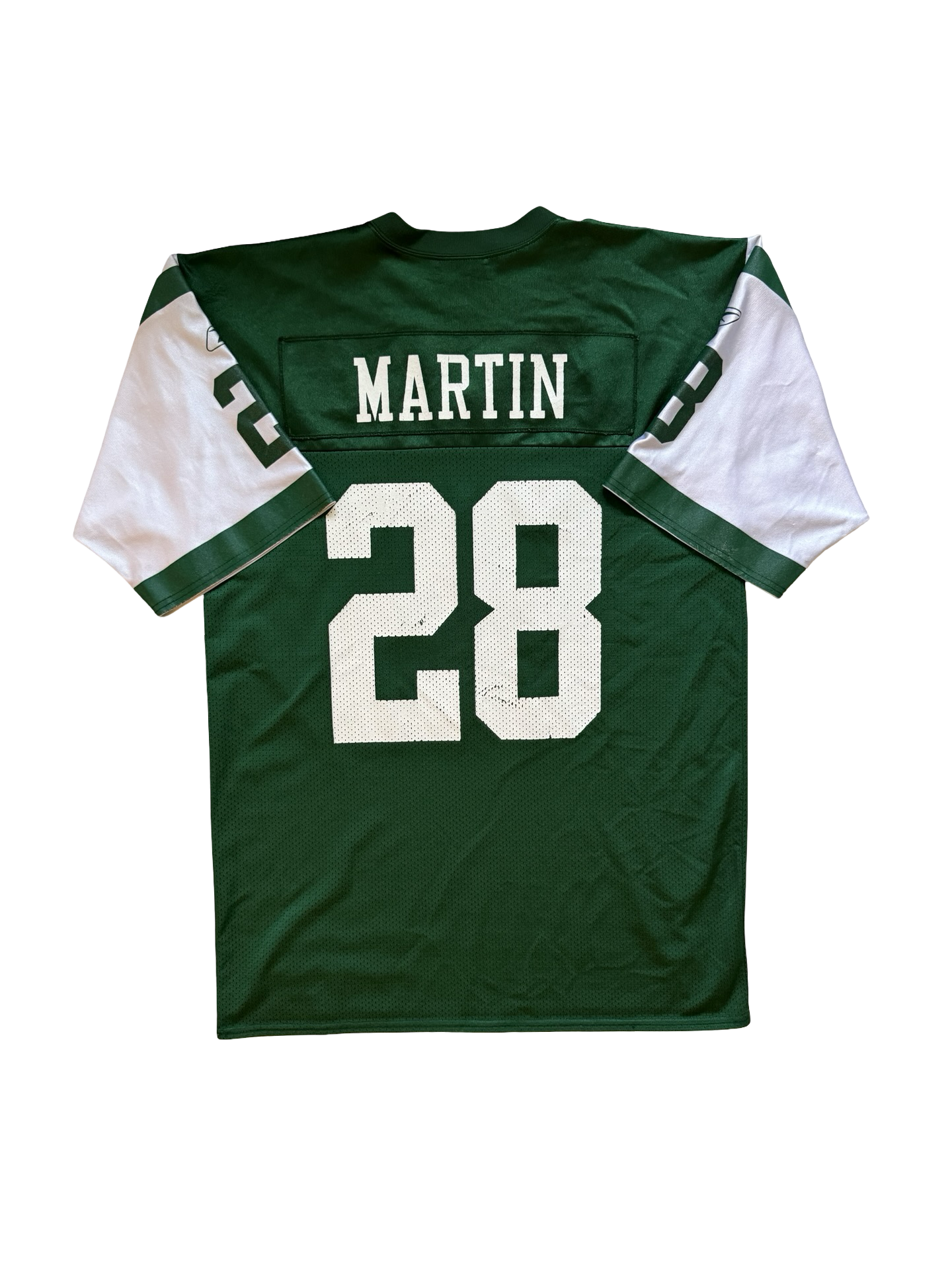 NFL Vtg Curtis Martin 28 New York Jets Reebok Football Jersey Size L