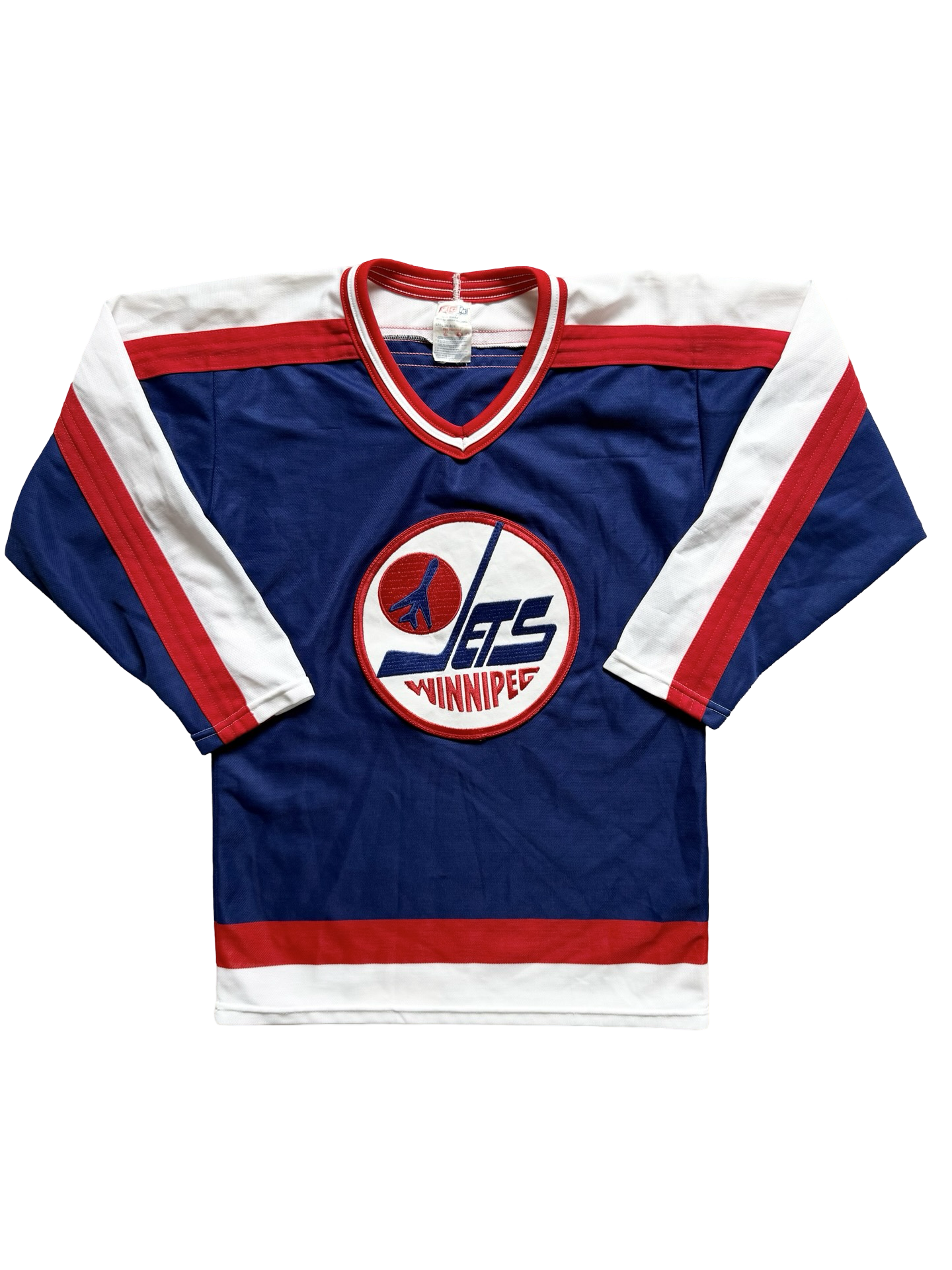 YOUTH NHL Vtg 90’s Winnipeg Jets CCM Maska Hockey Jersey Size Youth L/XL