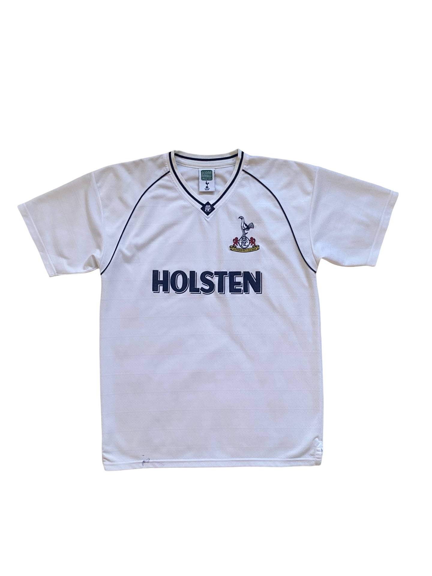 EPL Tottenham Hotspur 1989-91 Retro Score Draw Holsten Football Home Jersey Size L